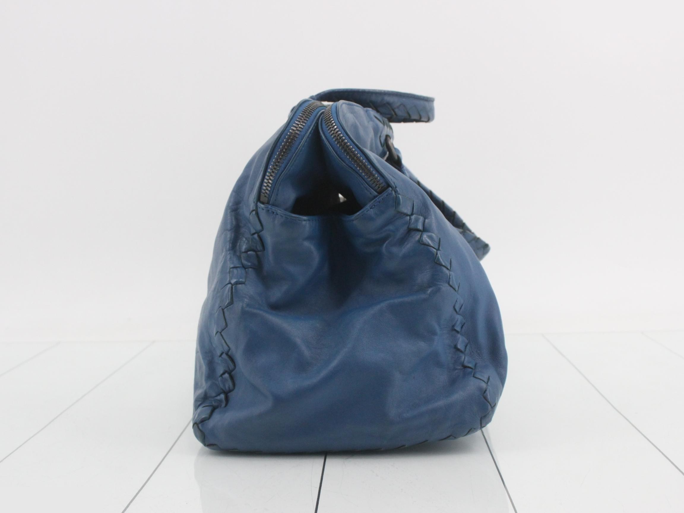 Intrecciato (Bag) - 2-Way Bag with Long Strap - Blue — view 3