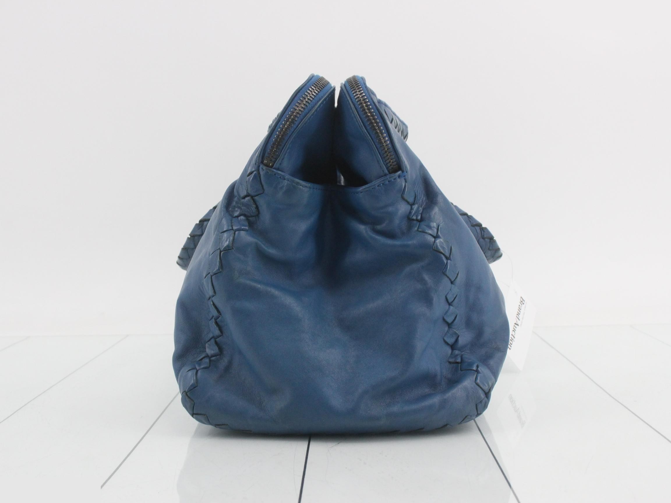 Intrecciato (Bag) - 2-Way Bag with Long Strap - Blue — view 4