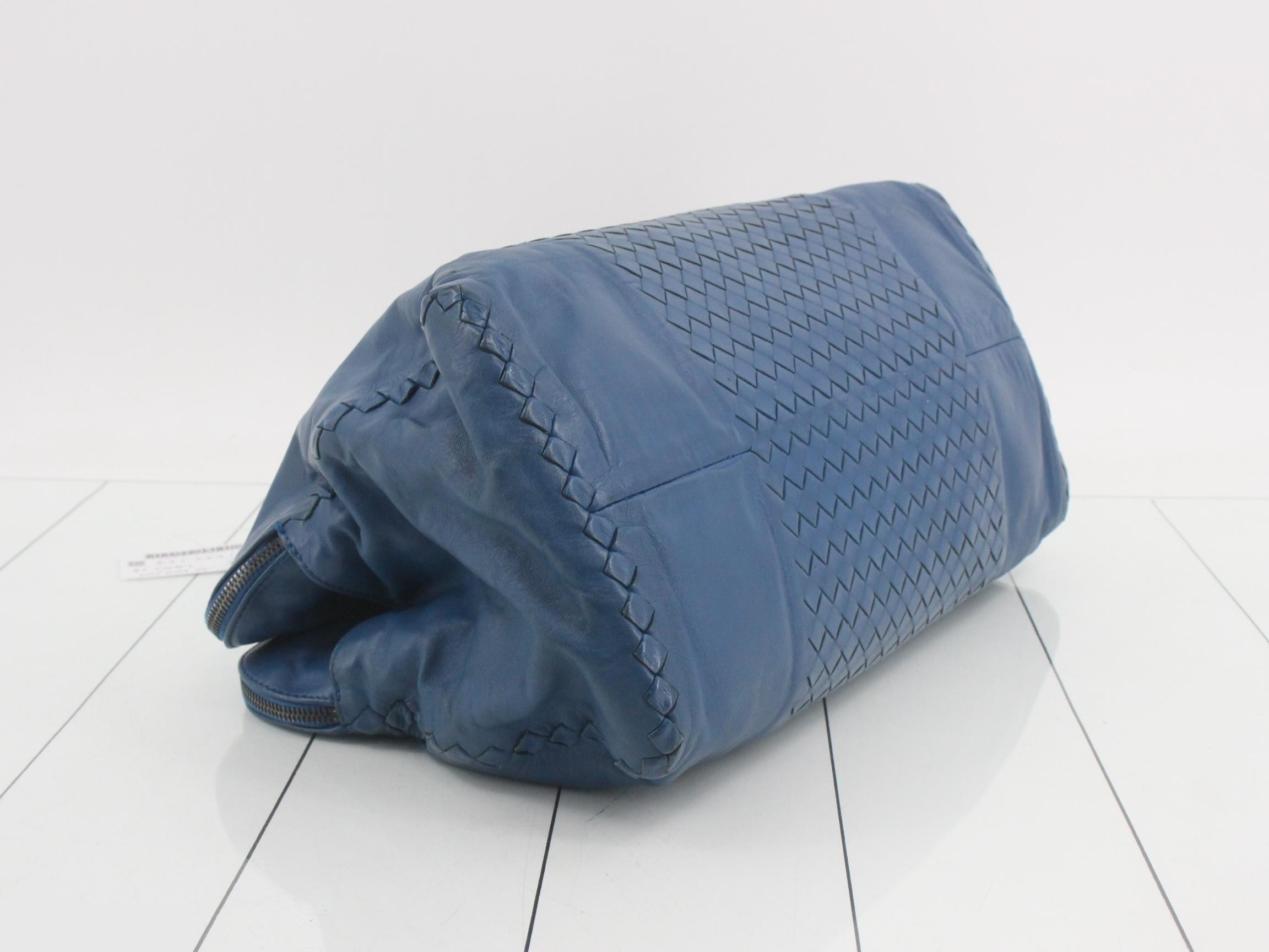 Intrecciato (Bag) - 2-Way Bag with Long Strap - Blue — view 5