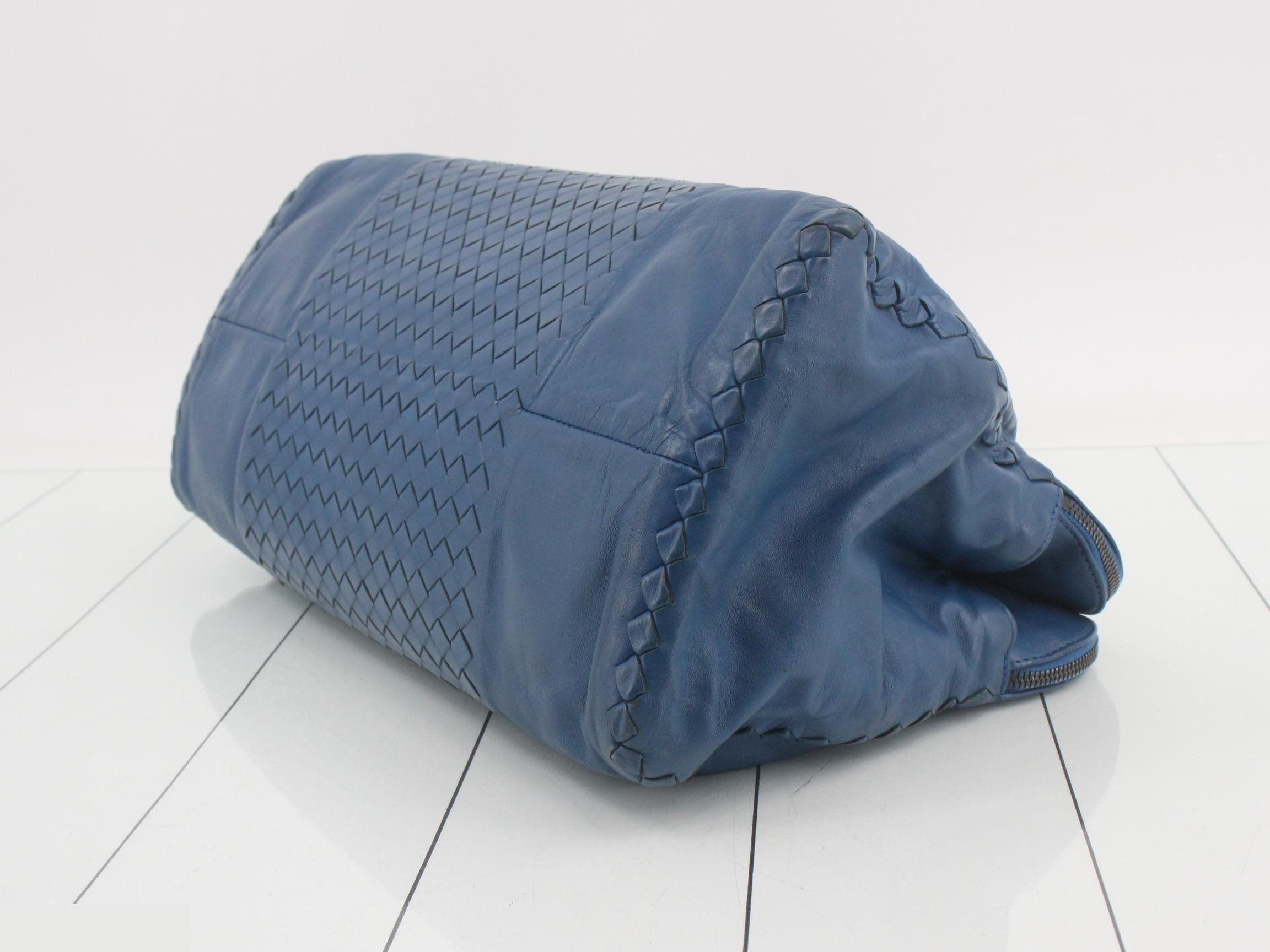 Intrecciato (Bag) - 2-Way Bag with Long Strap - Blue — view 6