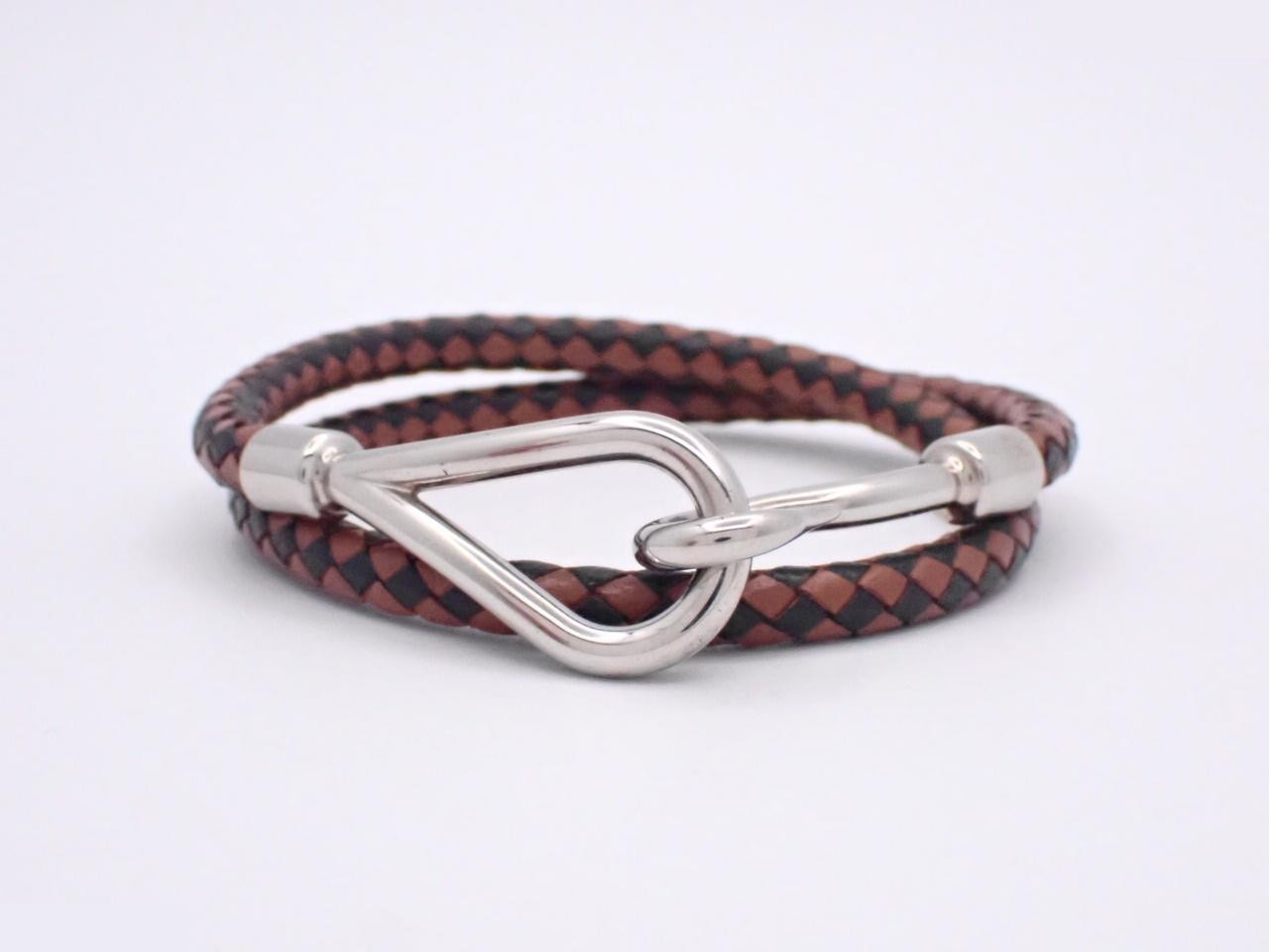 Leather Jumbo Bracelet Choker, Wrist Circumference Approx. 17cm