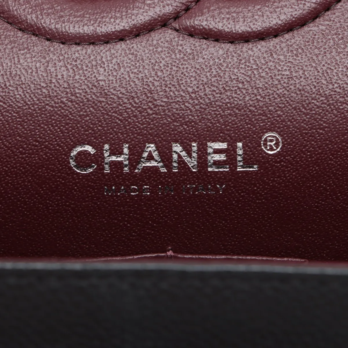 [Individually packaged] Chanel Matelassé 25 Caviar Skin Double Flap Double Chain Bag, Black with Silver Hardware, 28727196, Serial Number 28, A01112 — view 13