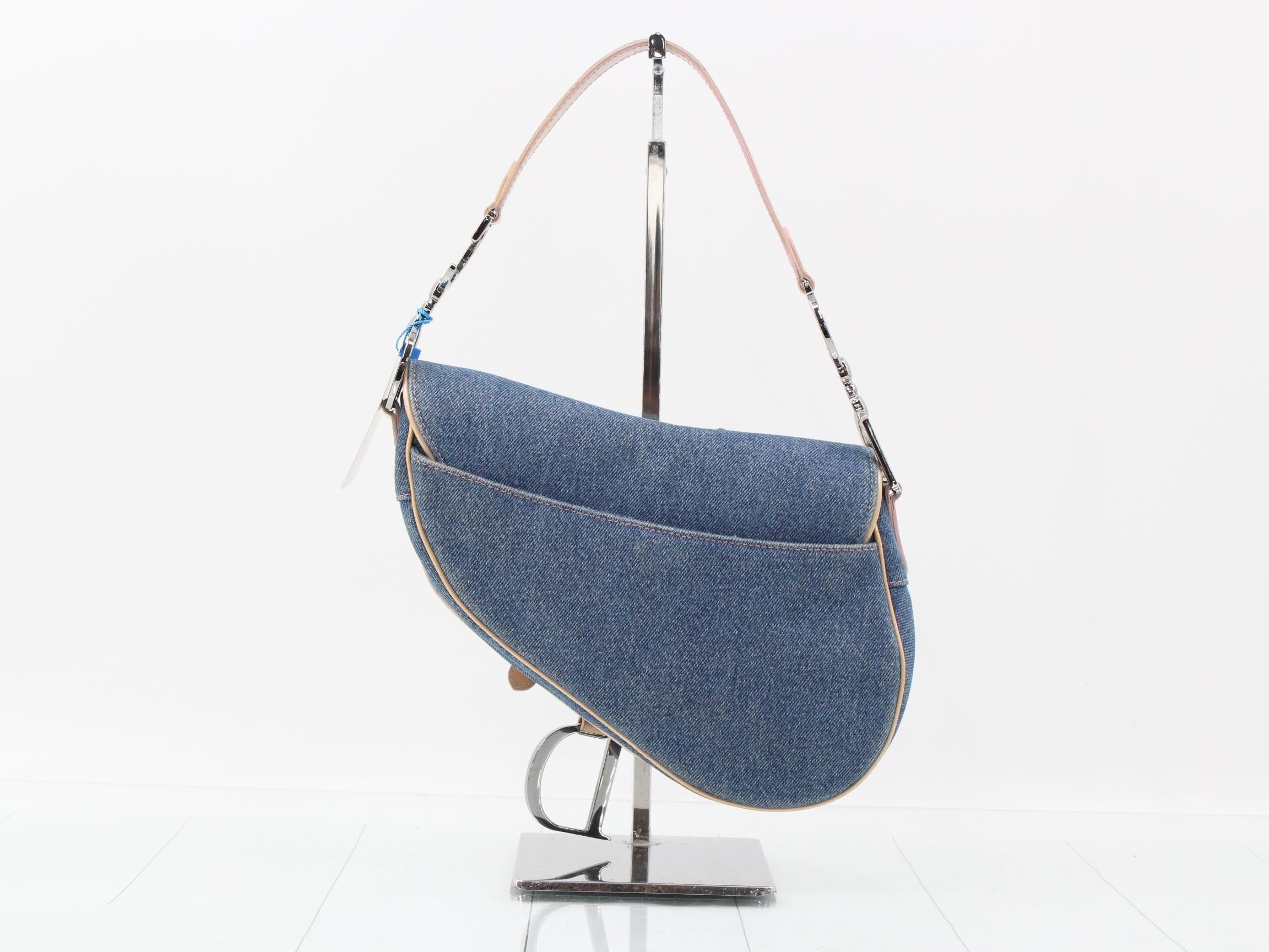 Denim saddle one-shoulder bag — view 2