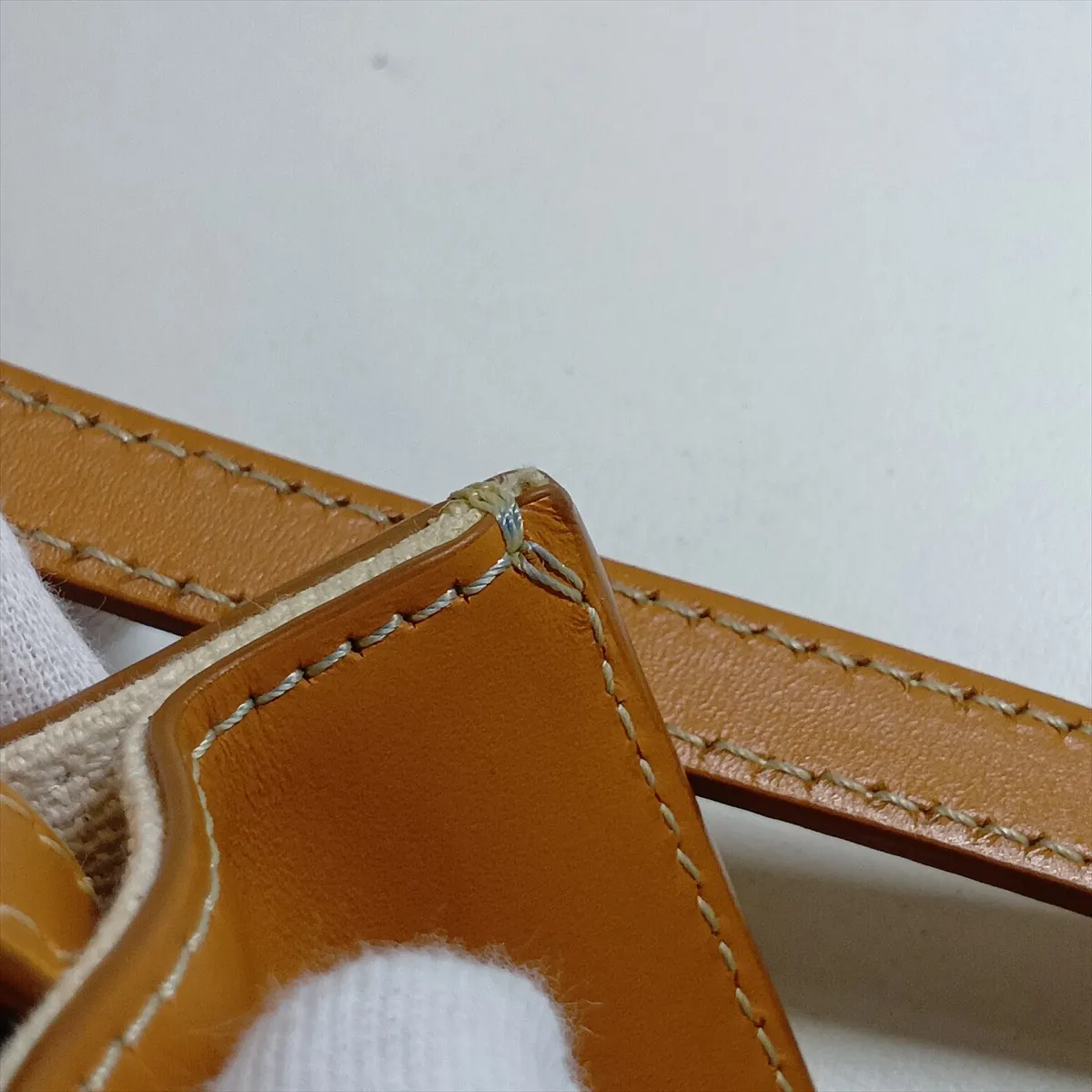 Mini Vertical Cabas Canvas x Leather 2-Way Handbag Beige x Brown — view 11