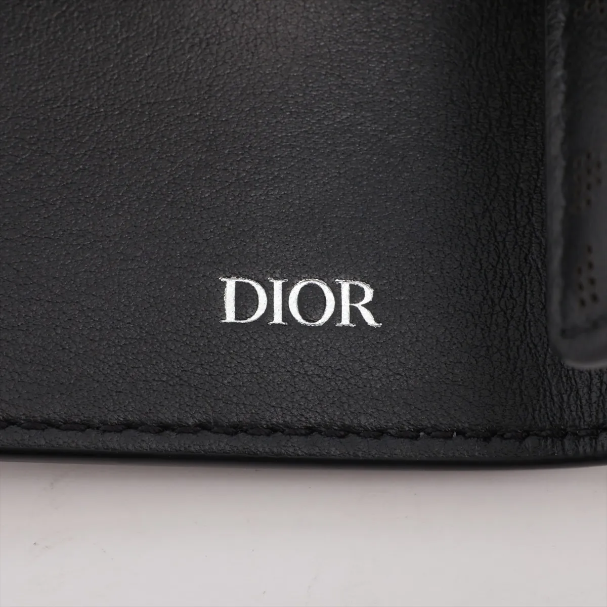 Oblique Galaxy Leather Key Case Black — view 4