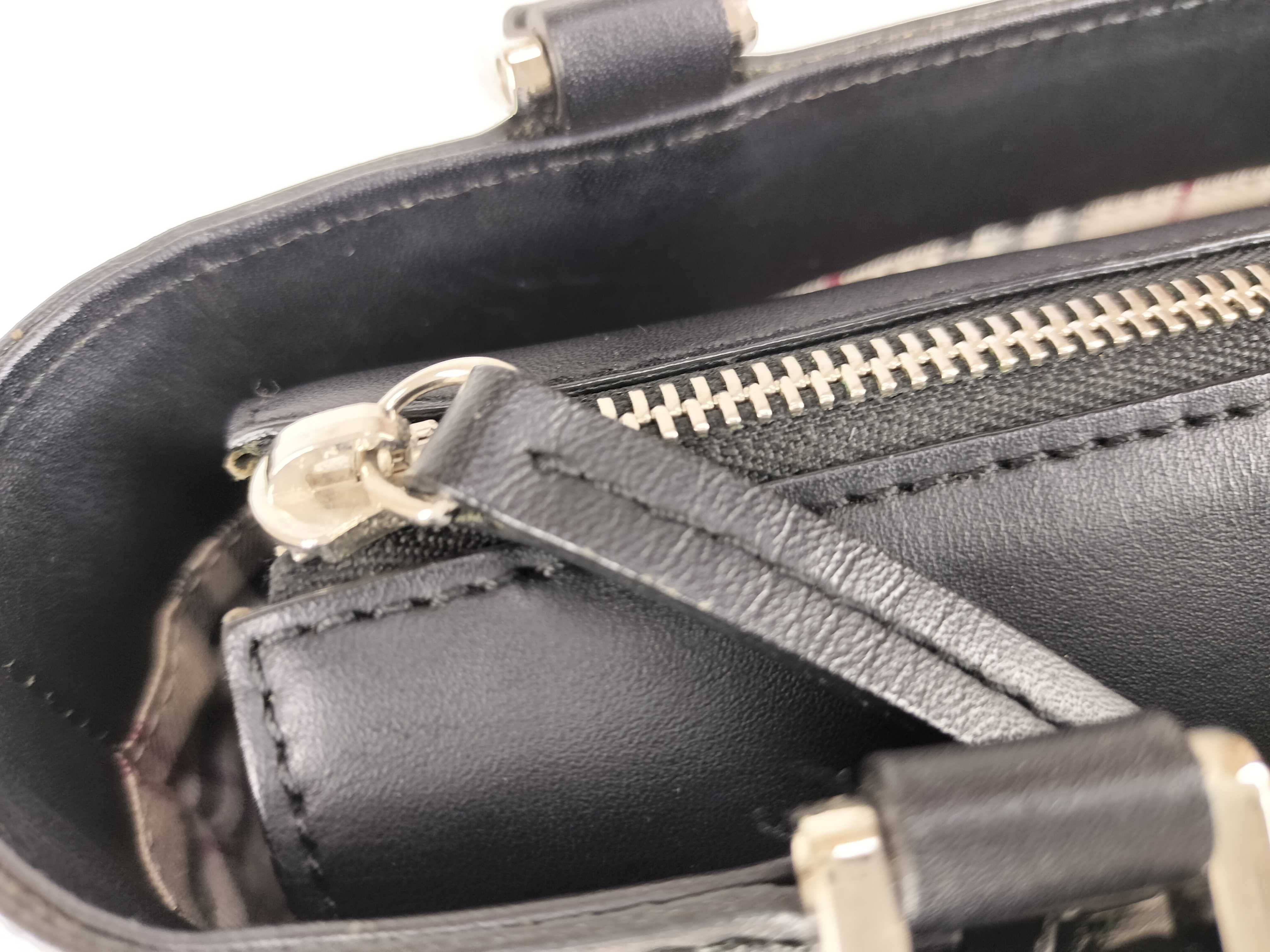 Nova Check Handbag, Black — view 14