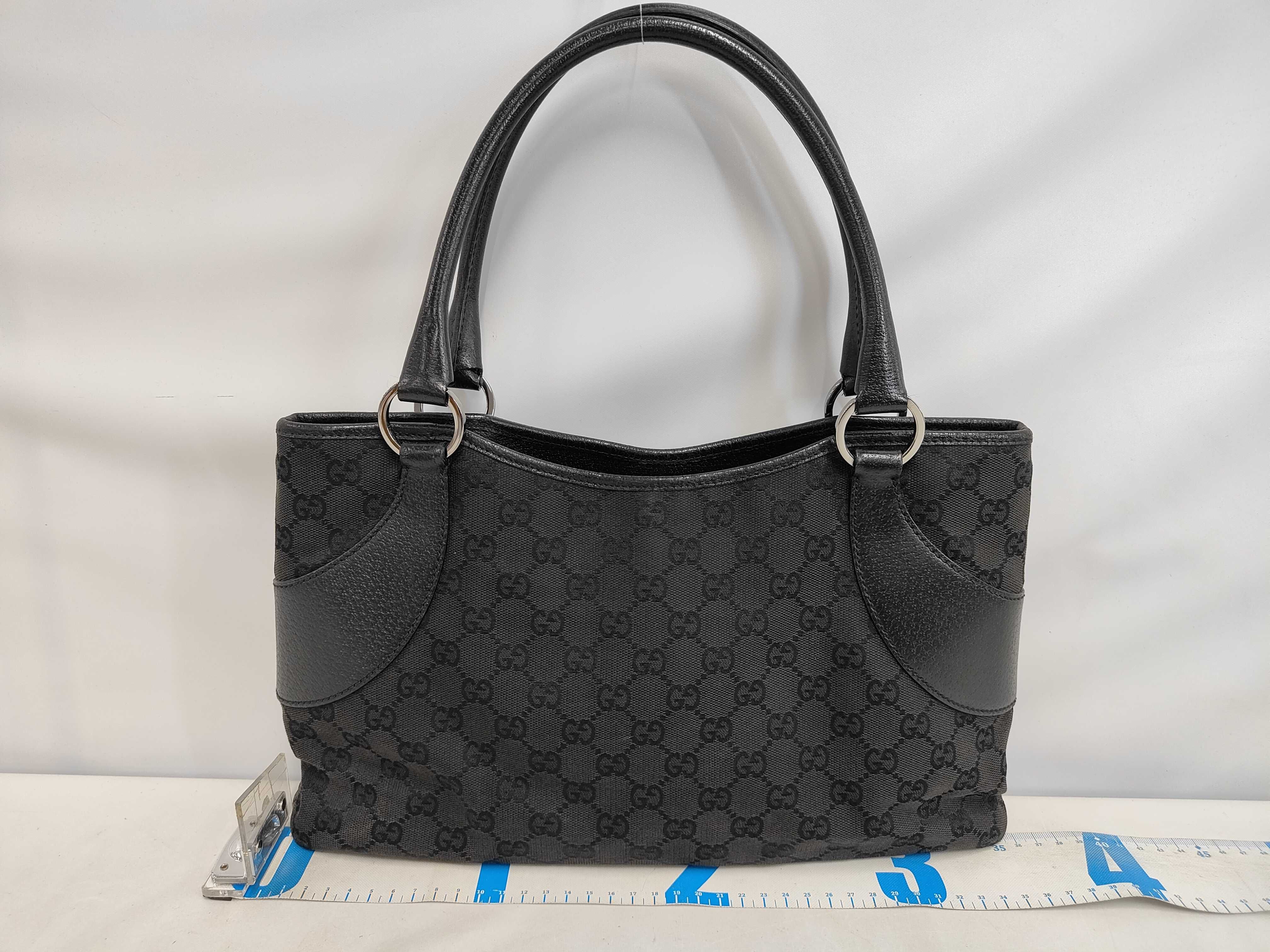Tote Bag, Leather, GG Canvas, 113015, Handbag — view 2