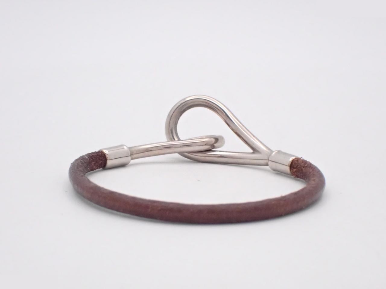 Jumbo size, silver hardware, brown bracelet, wrist circumference approximately 17cm — view 2
