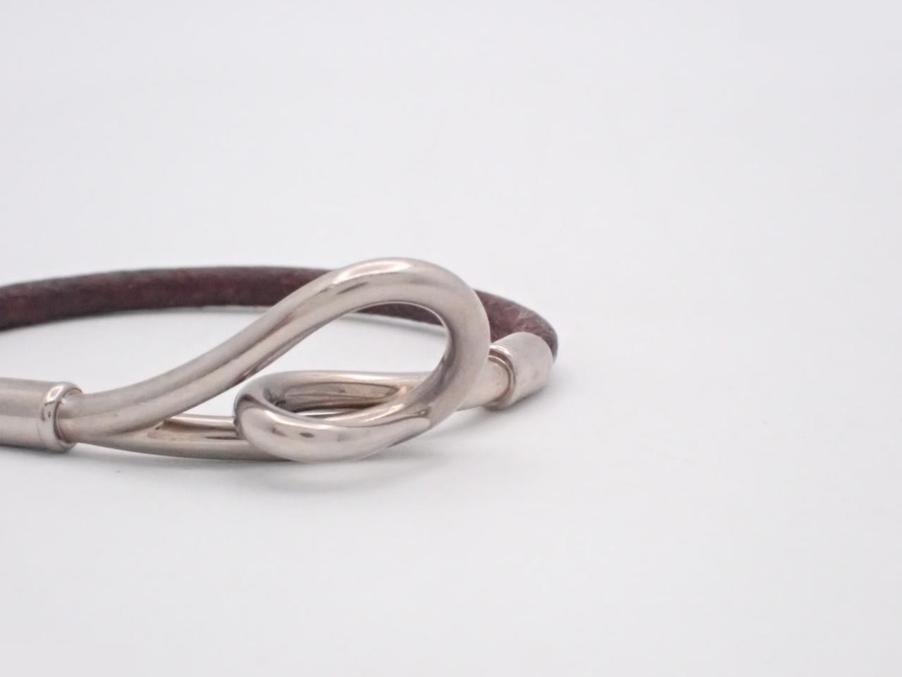 Jumbo size, silver hardware, brown bracelet, wrist circumference approximately 17cm — view 3