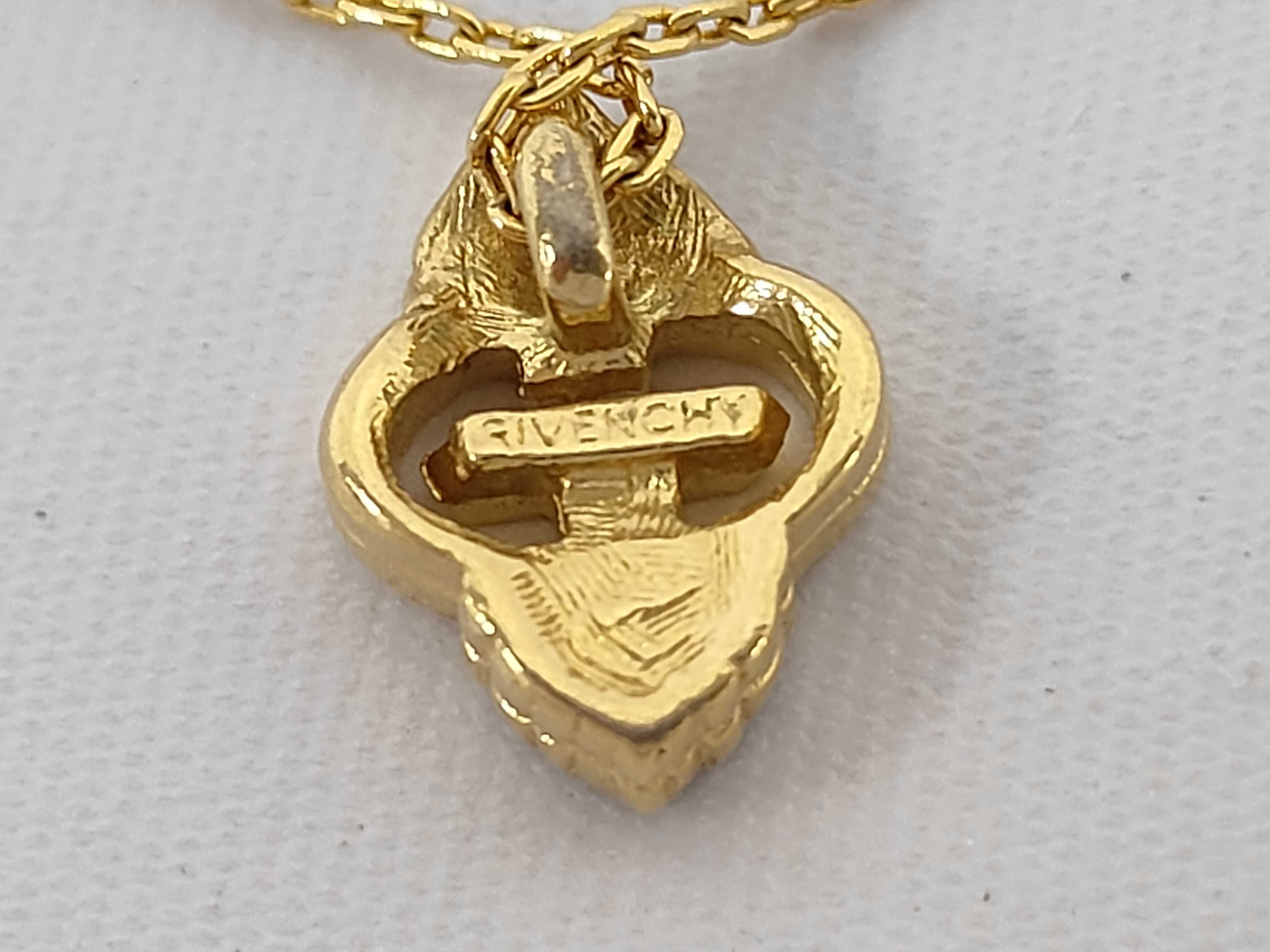 G-logo rhinestone gold necklace — view 3