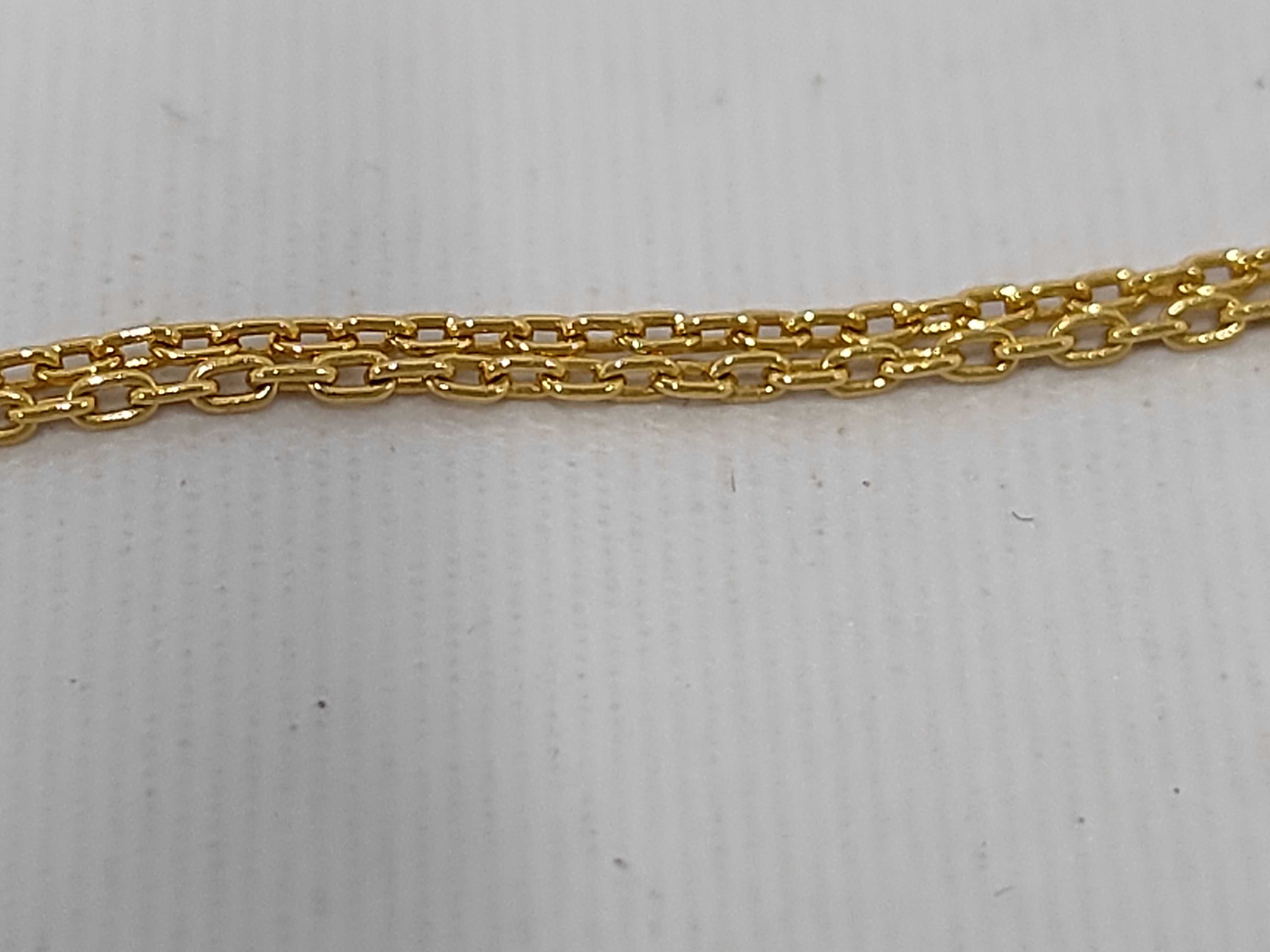 G-logo rhinestone gold necklace — view 4