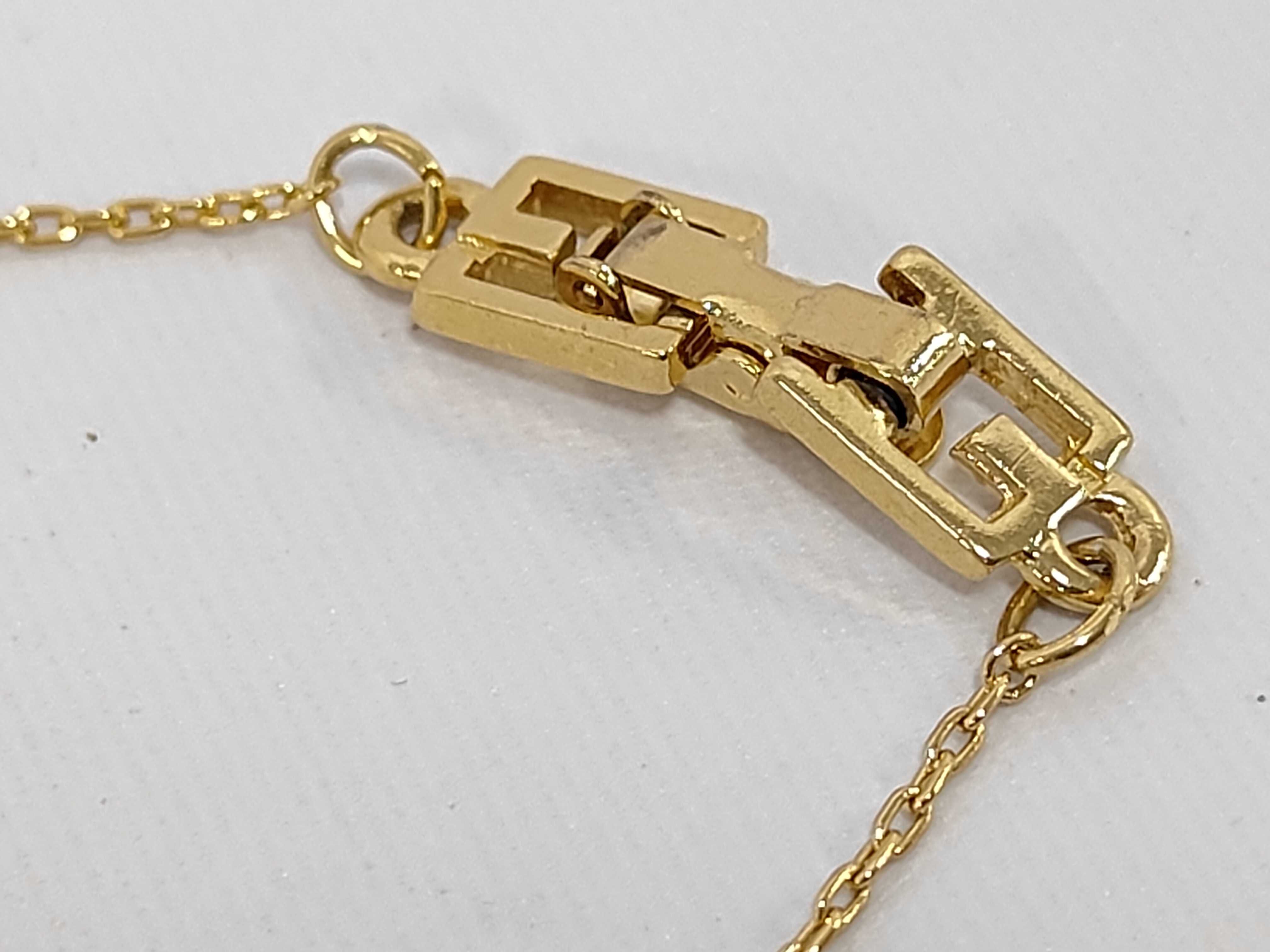 G-logo rhinestone gold necklace — view 5