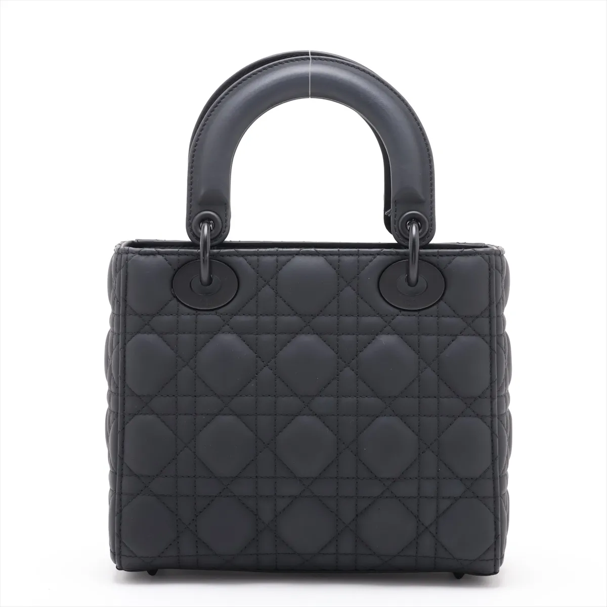 Cannage My Lady Dior Leather 2-Way Handbag, Black — view 2