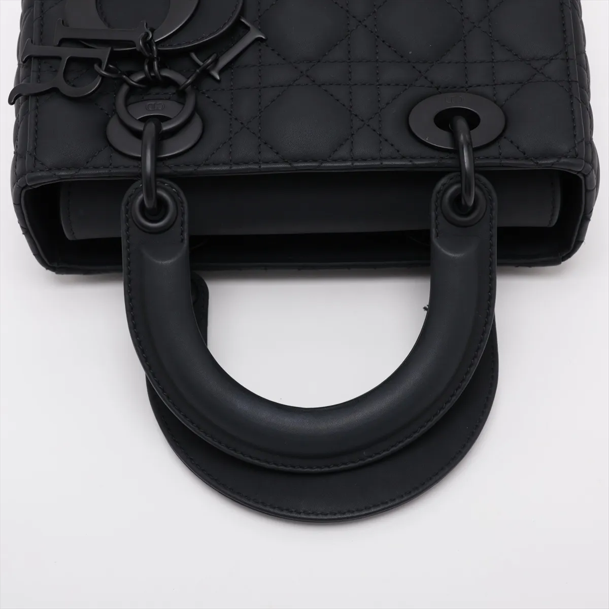 Cannage My Lady Dior Leather 2-Way Handbag, Black — view 5