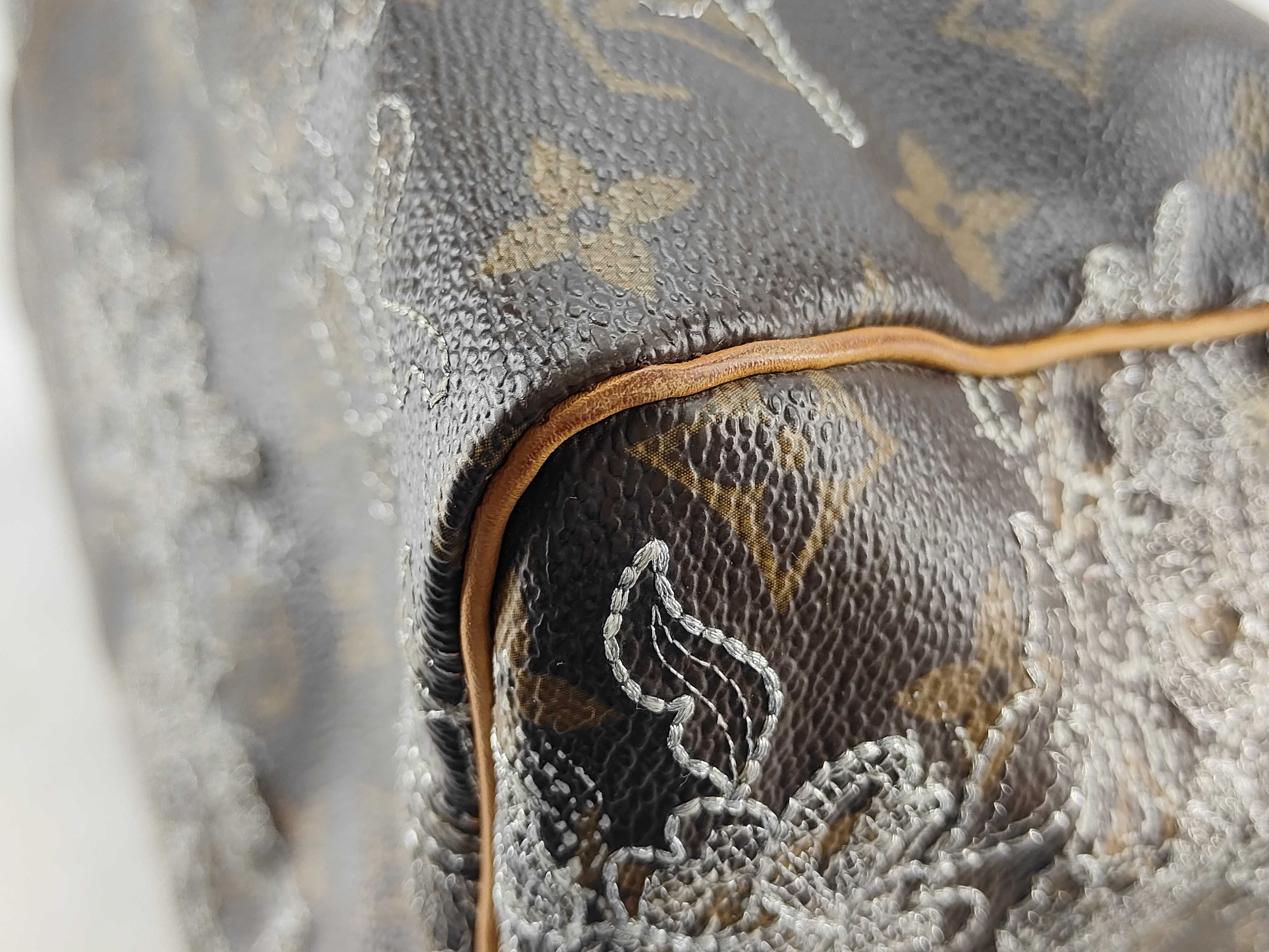Monogram Louis Vuitton Dentelle Speedy 30 Boston Bag — view 11