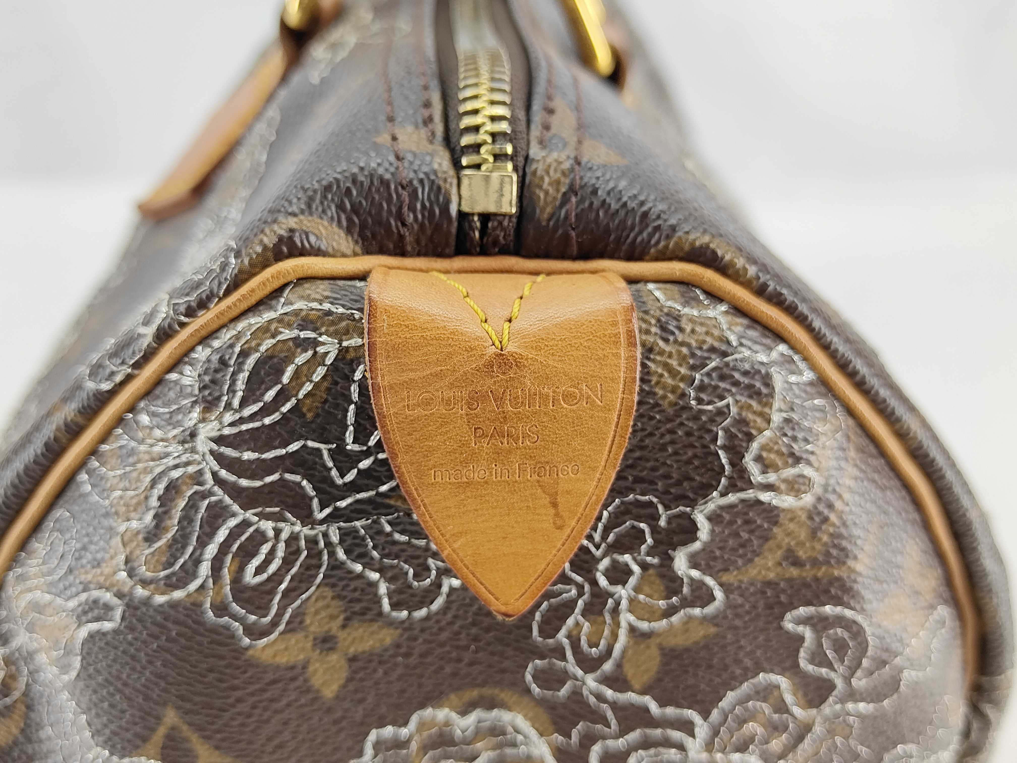 Monogram Louis Vuitton Dentelle Speedy 30 Boston Bag — view 4