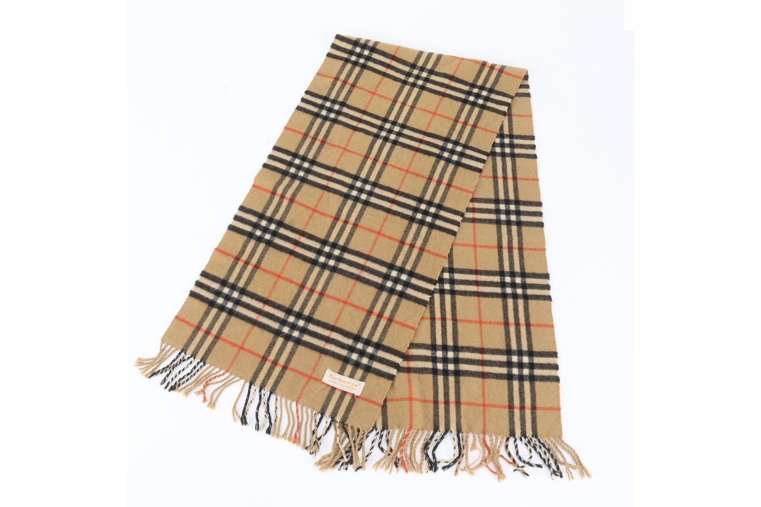 100% Cashmere Check Pattern Scarf