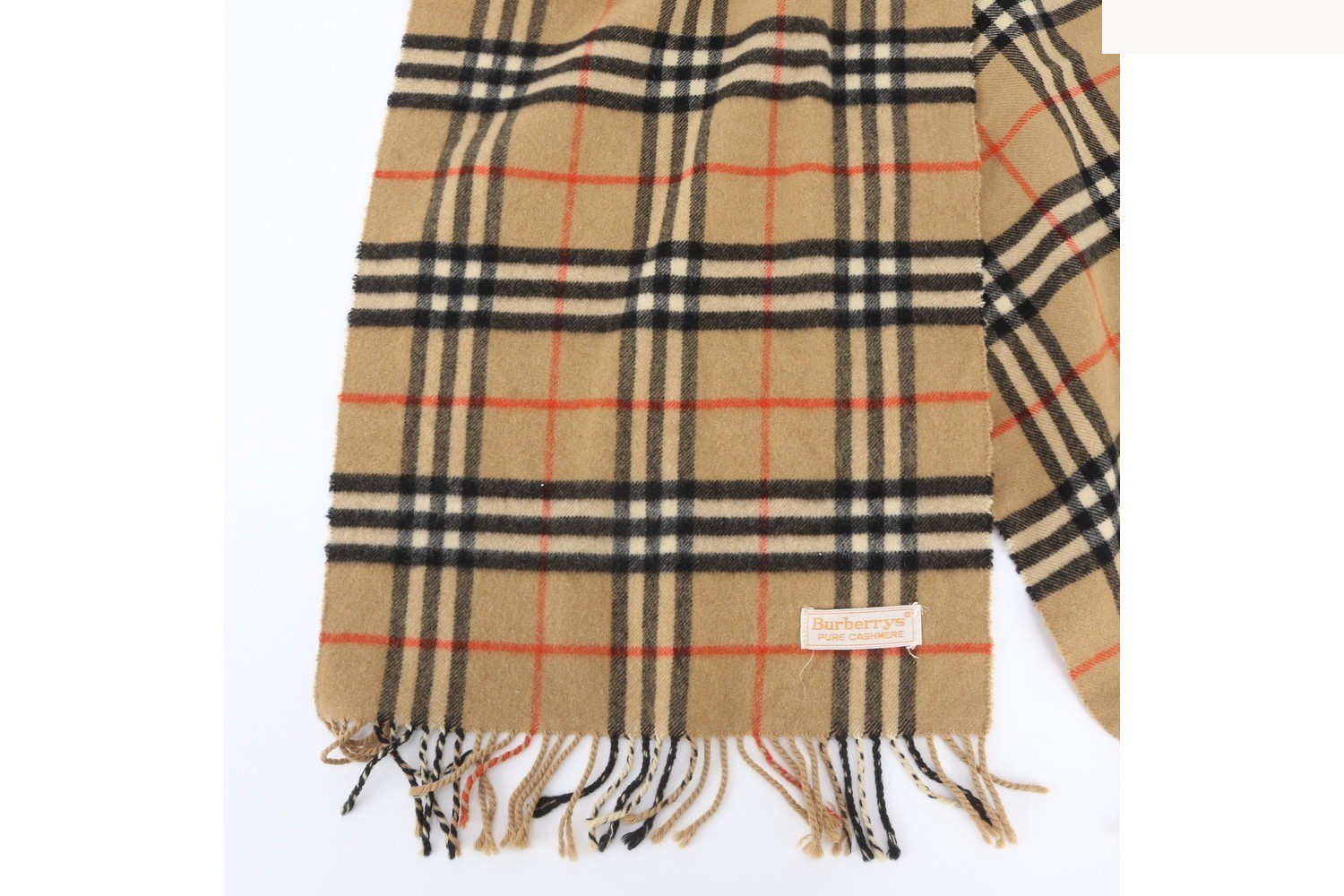 100% Cashmere Check Pattern Scarf — view 4