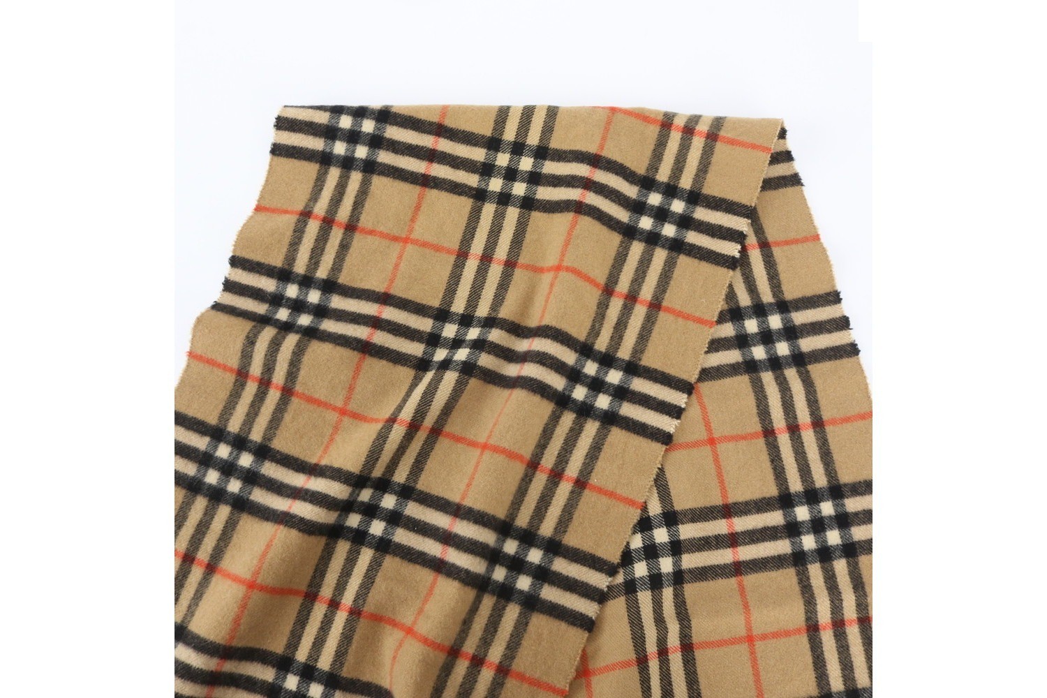 100% Cashmere Check Pattern Scarf — view 5
