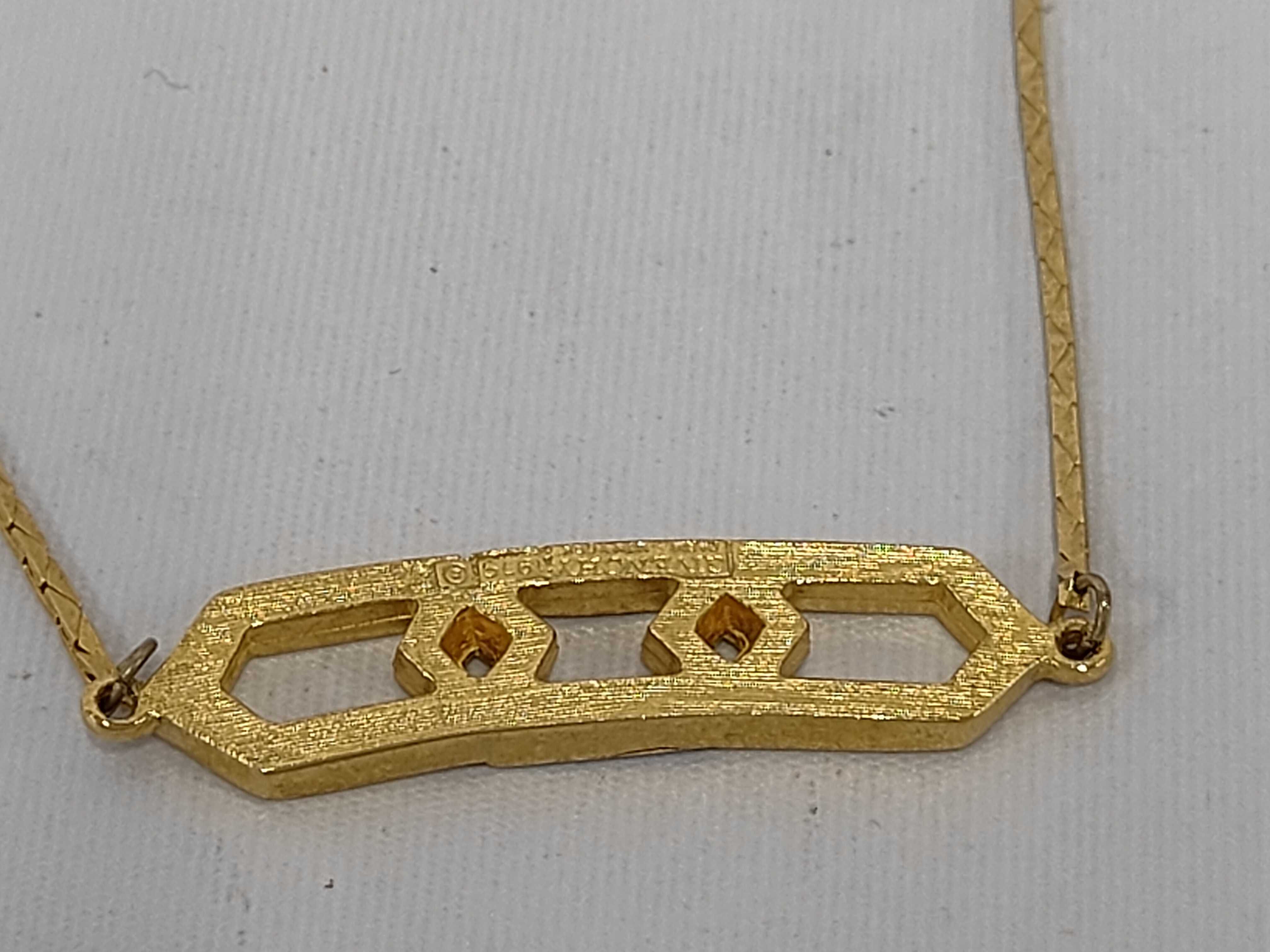 Rhinestone Vintage Gold Necklace — view 2