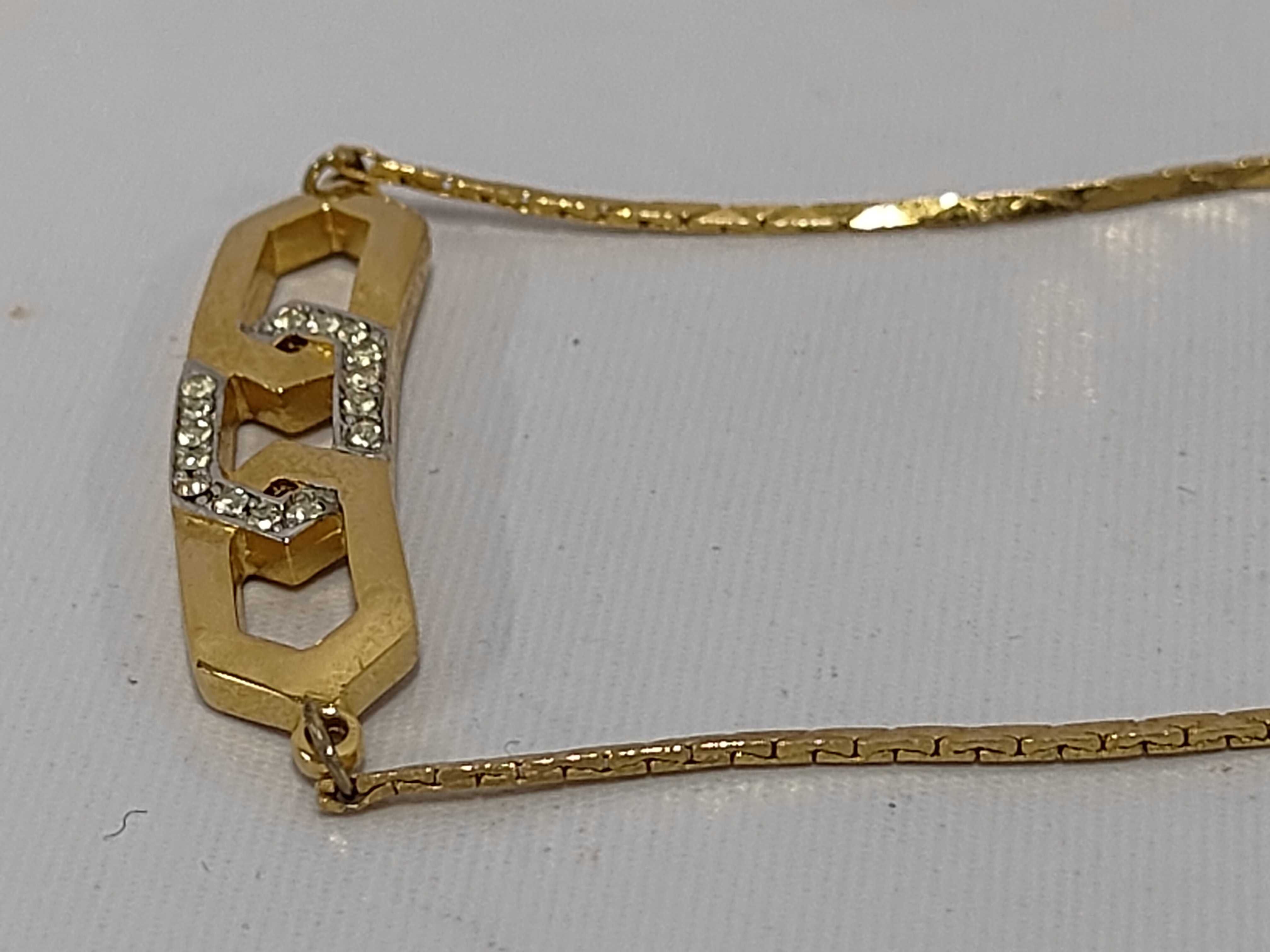 Rhinestone Vintage Gold Necklace — view 4