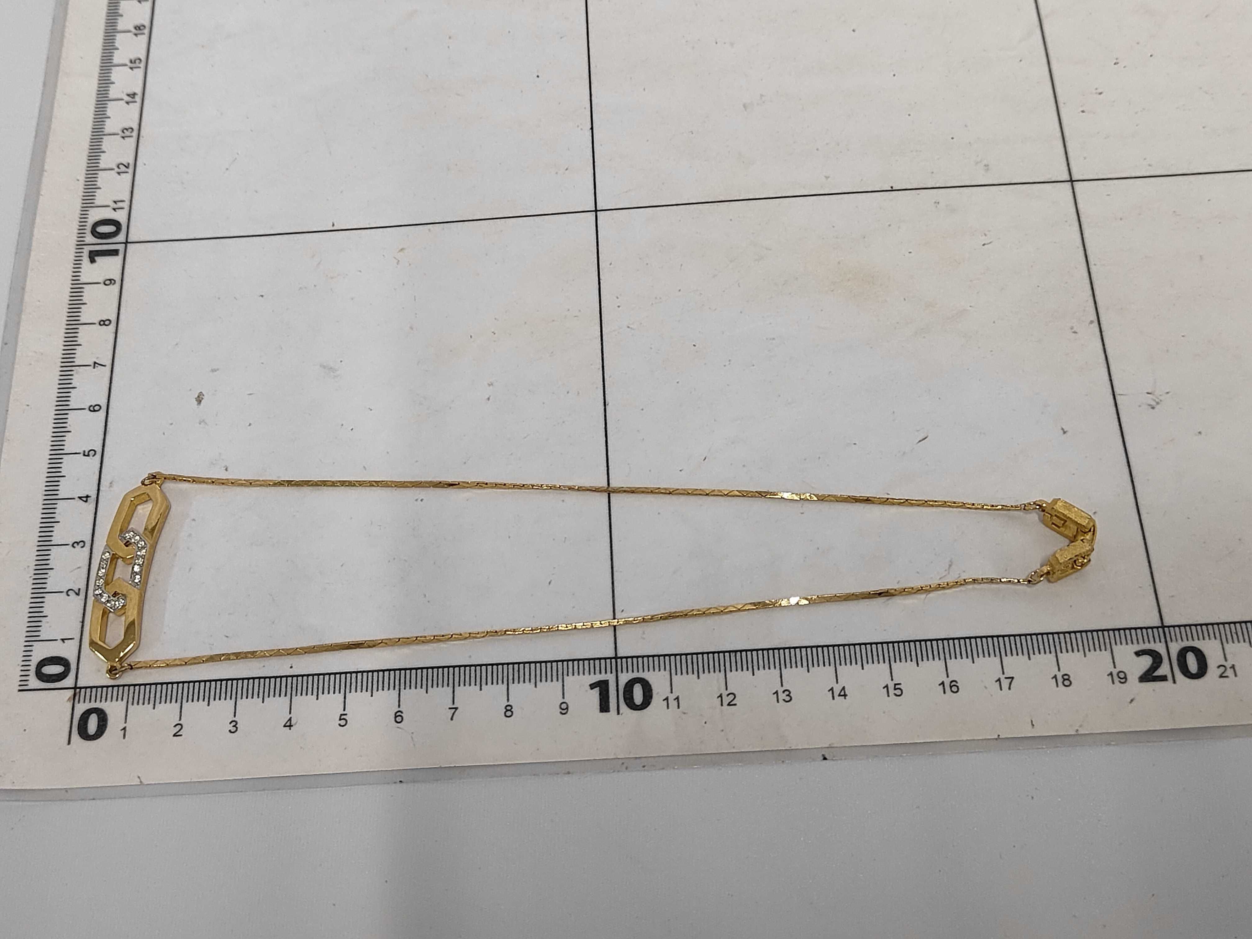 Rhinestone Vintage Gold Necklace — view 7