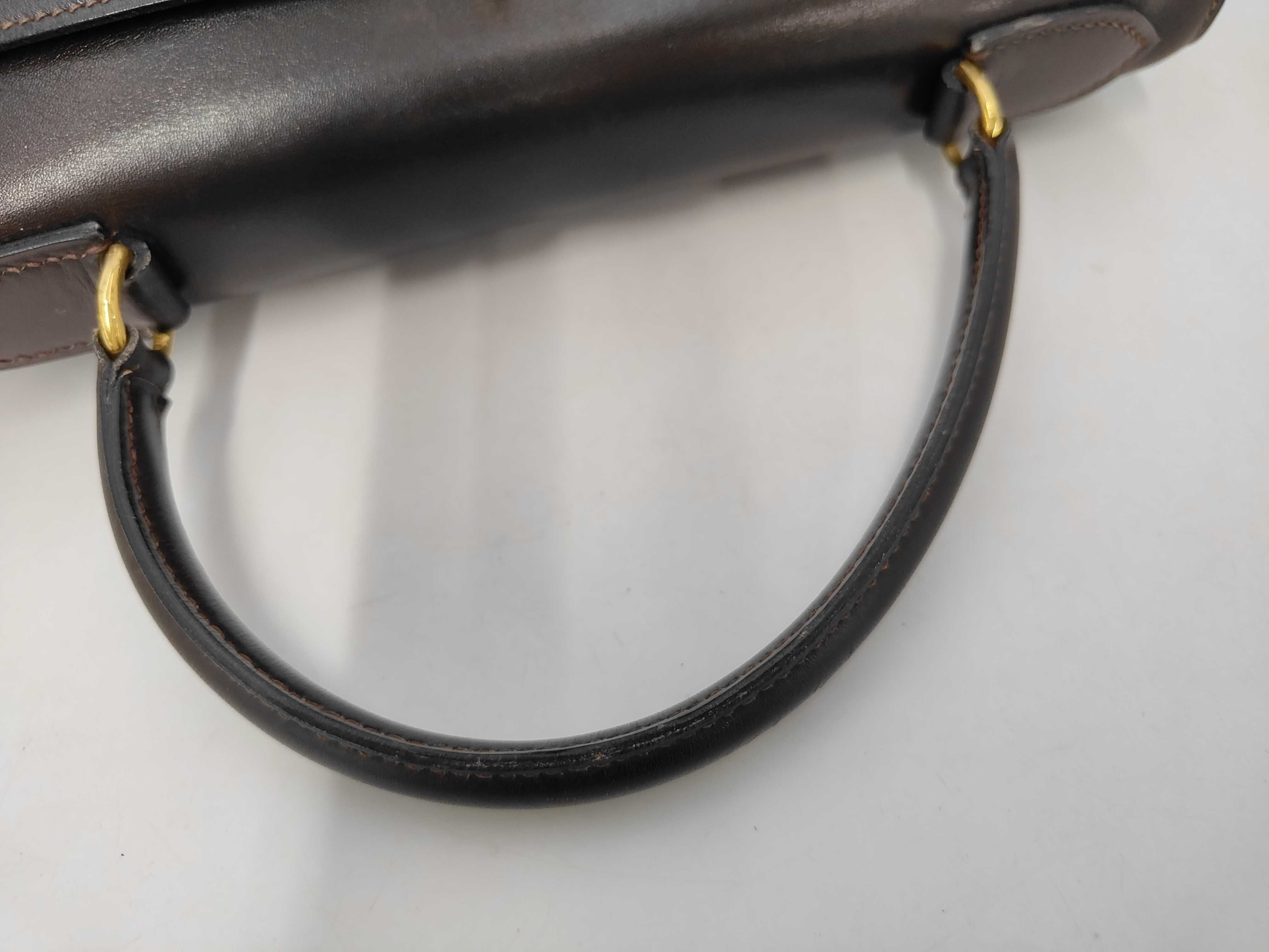 Kelly 28 Box Calf Brown Gold Hardware R Stamp Handbag — view 5