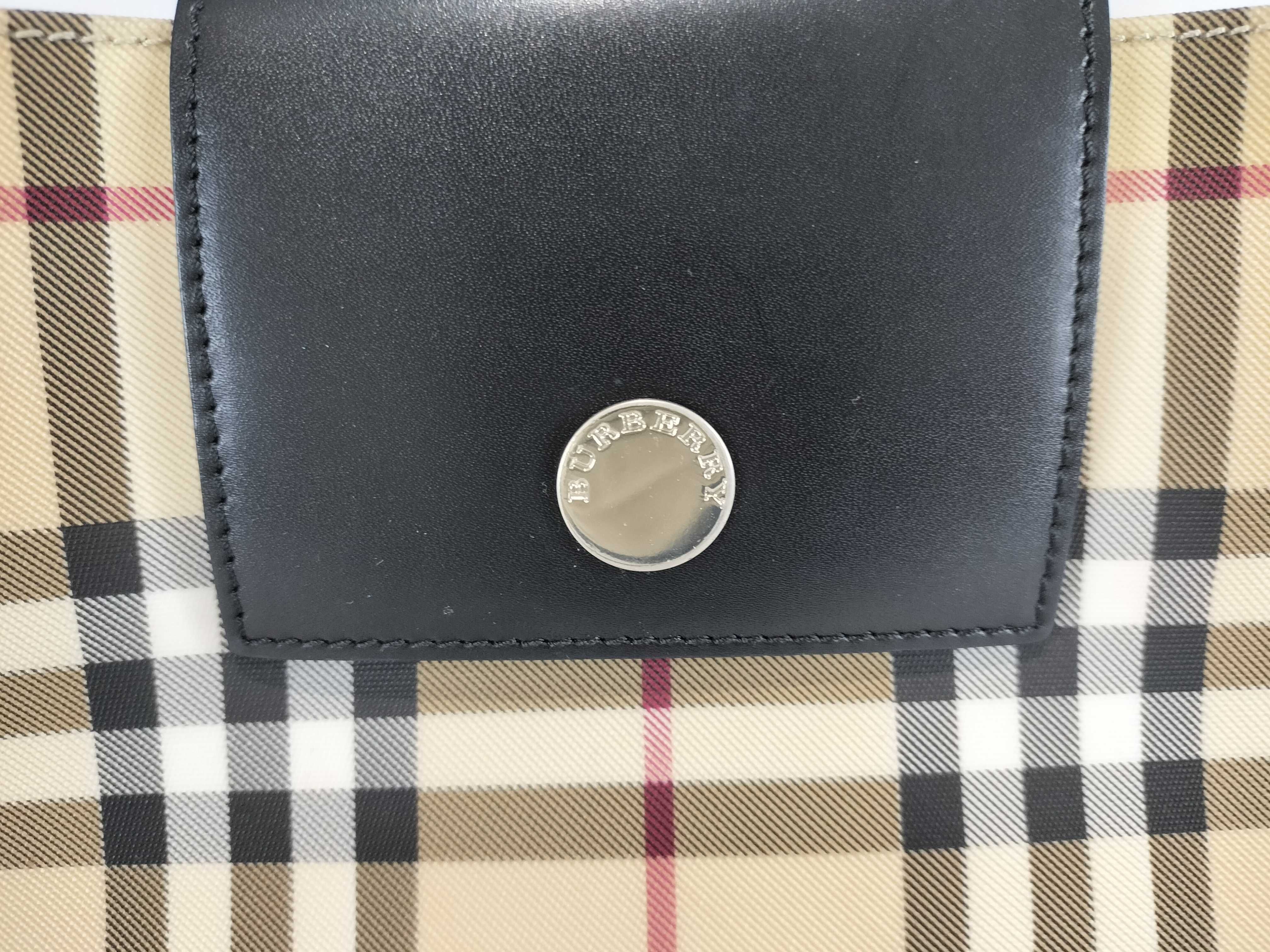 London Nova Check Nylon Canvas Leather One-Shoulder Bag — view 2
