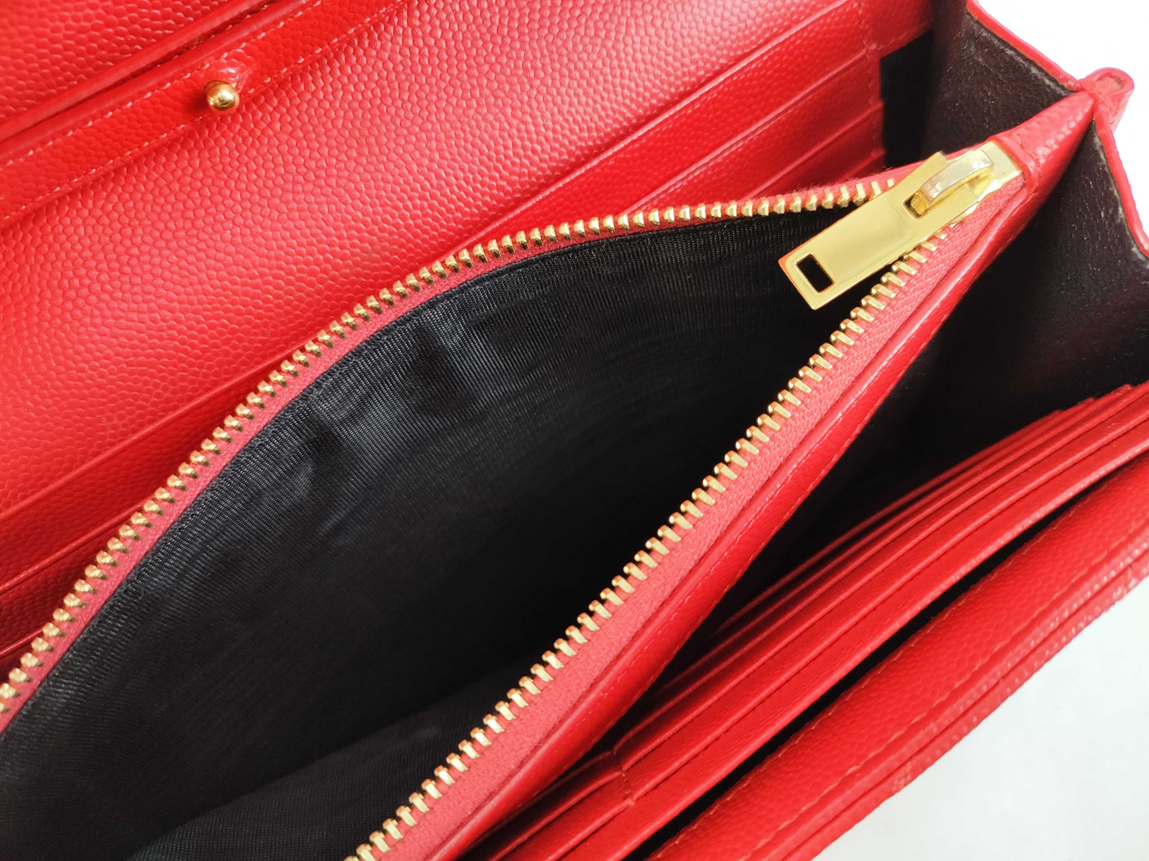 Leather Chain Wallet, Red, 360452, Shoulder Bag — view 11