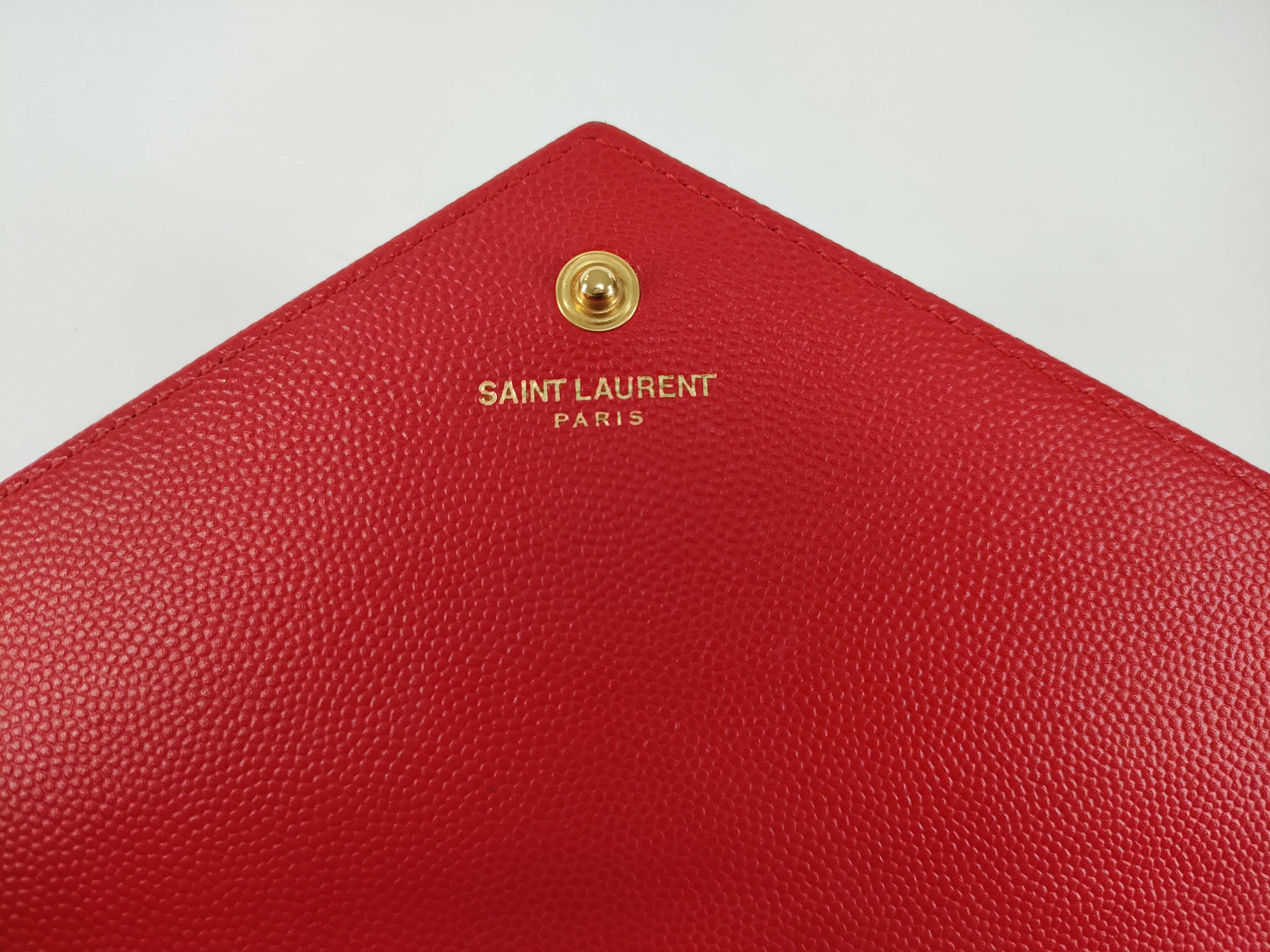Leather Chain Wallet, Red, 360452, Shoulder Bag — view 10