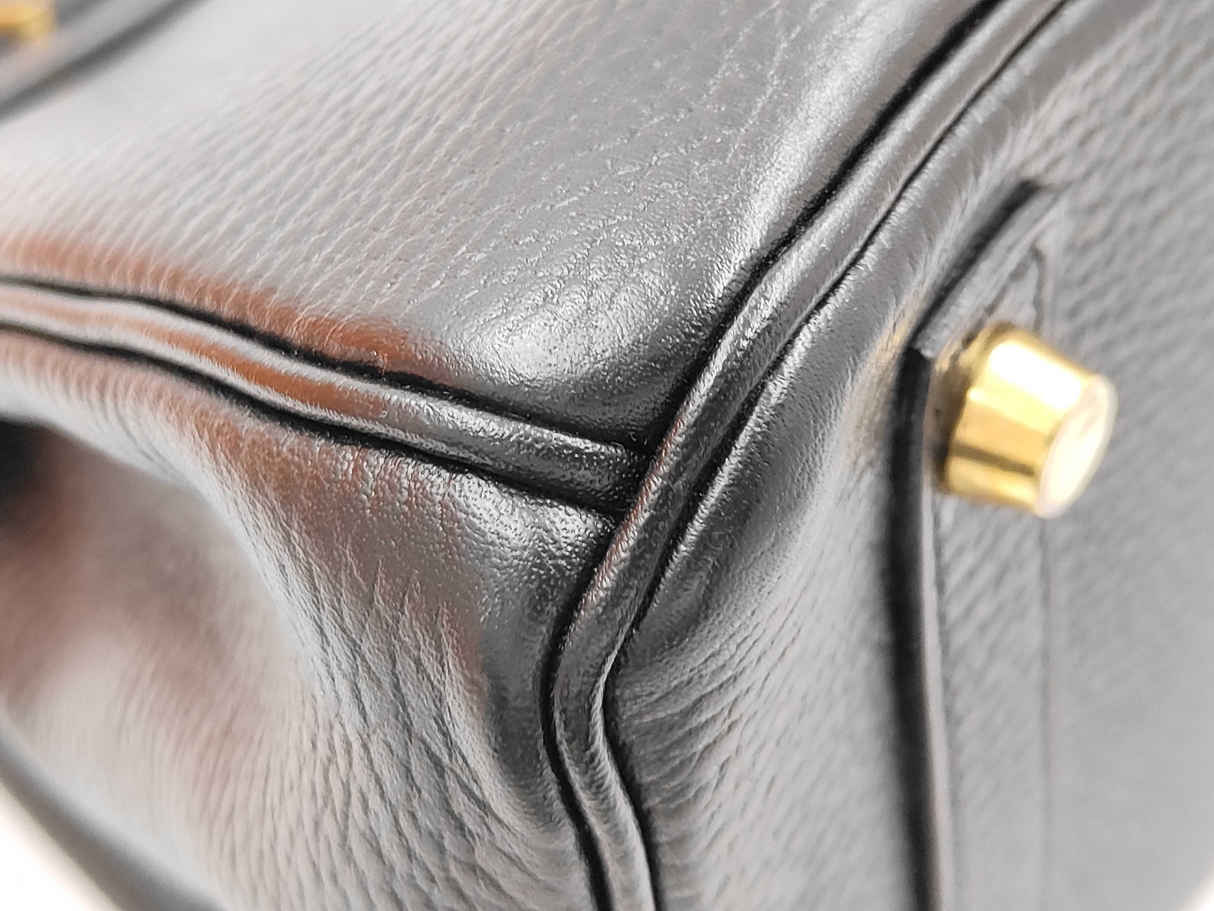 Birkin 30 Togo Leather, Gold Hardware, Black, G Stamp, 40cm Tote Bag — view 5