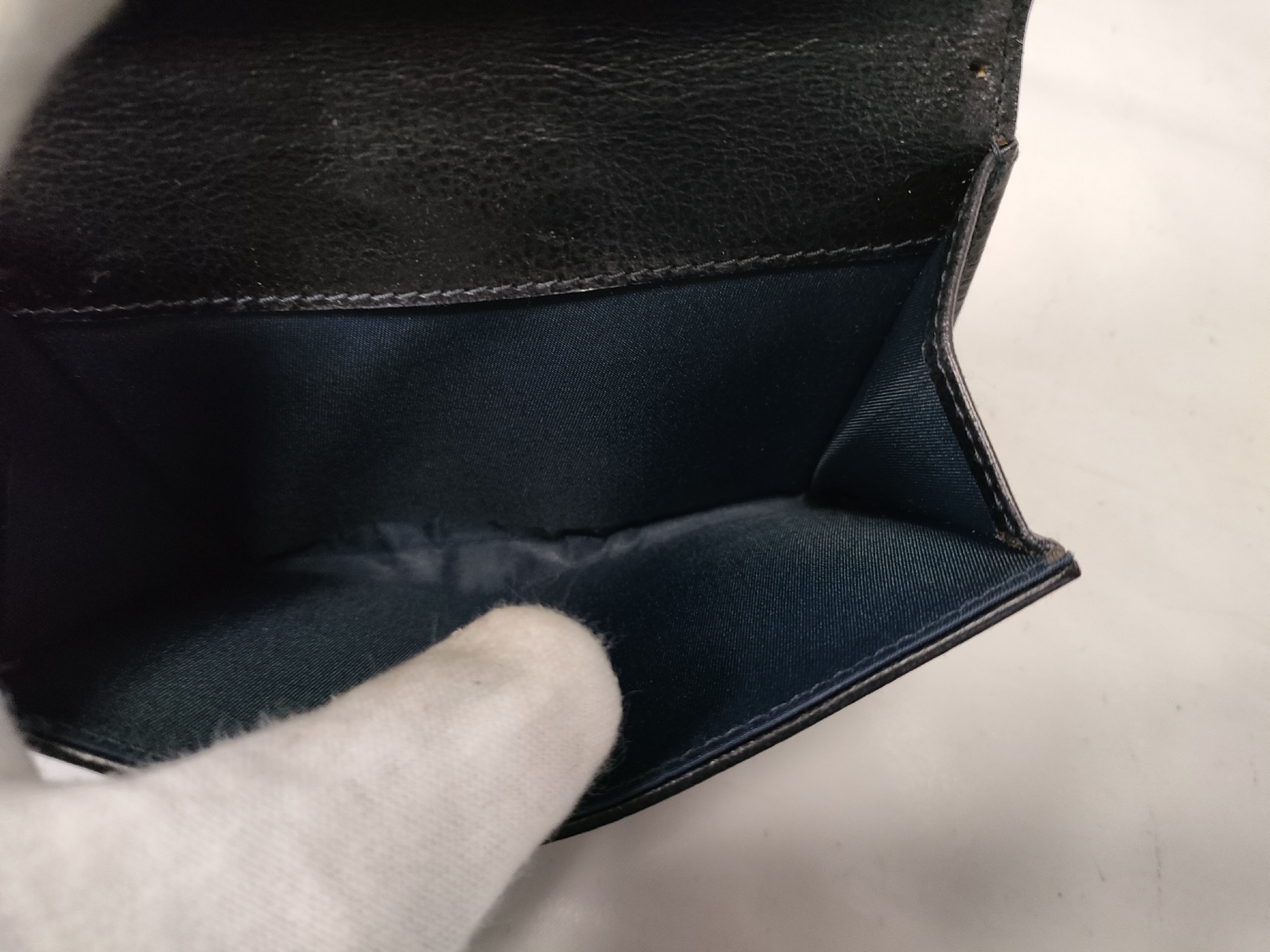 bi-fold wallet, Trotter pattern, navy — view 11