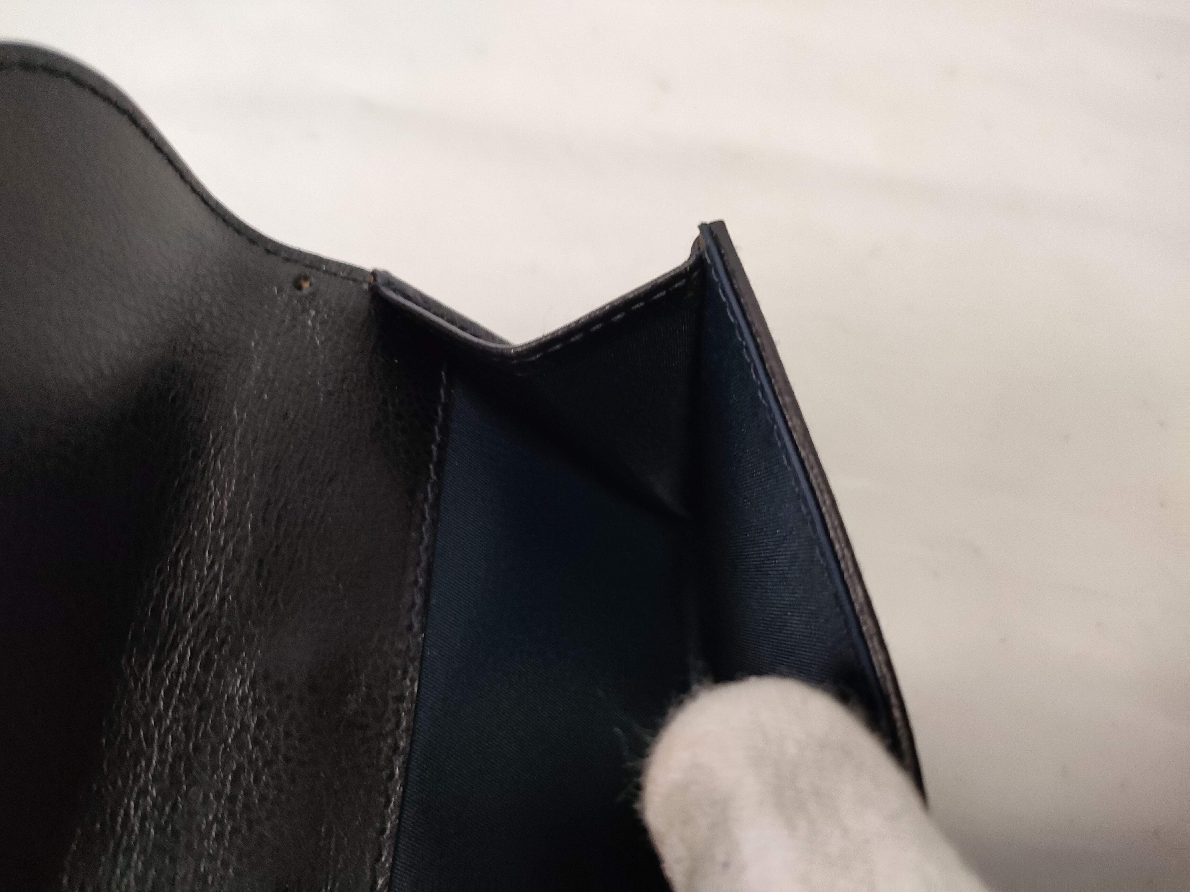 bi-fold wallet, Trotter pattern, navy — view 12