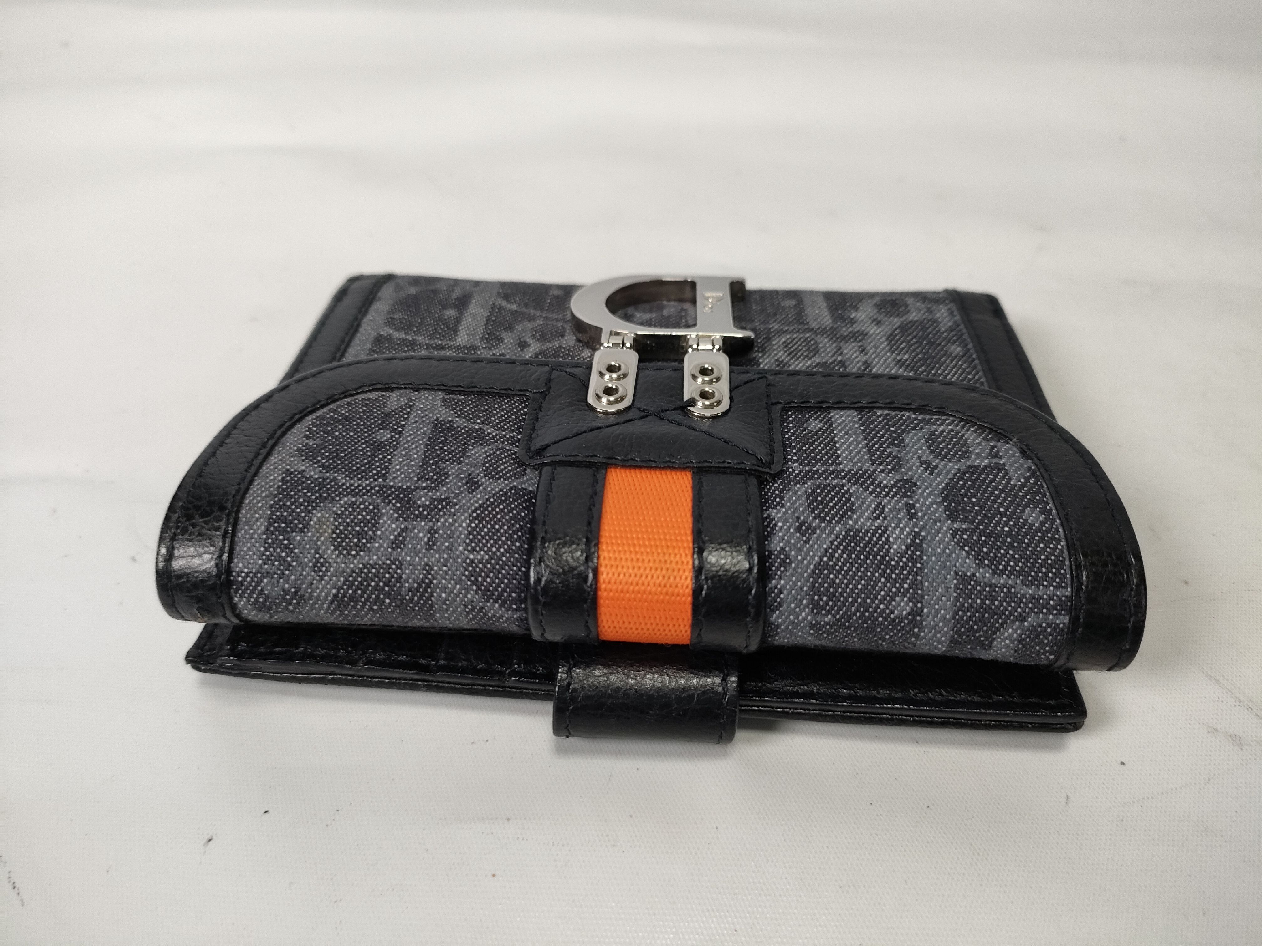 bi-fold wallet, Trotter pattern, navy — view 6