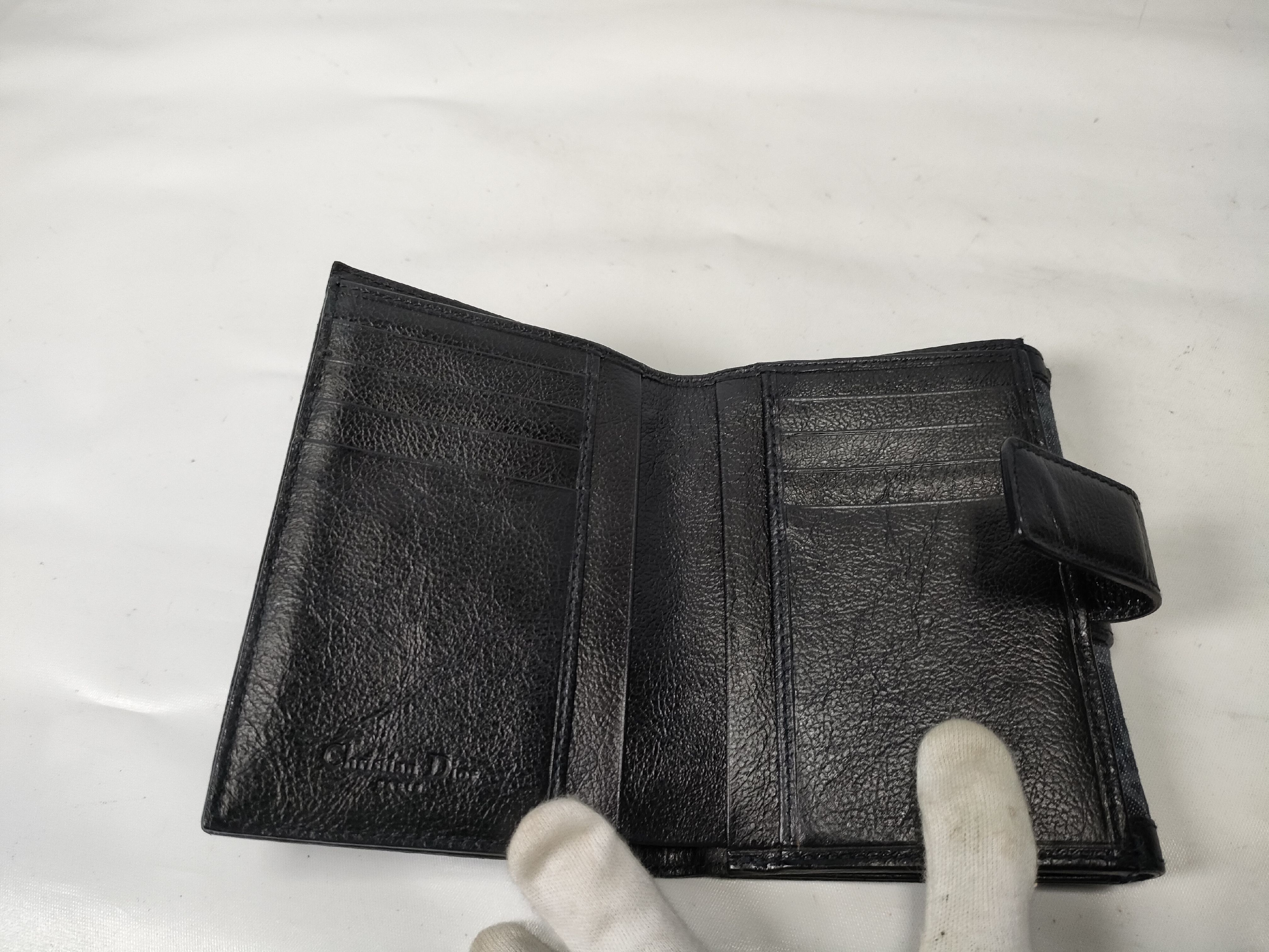 bi-fold wallet, Trotter pattern, navy — view 7