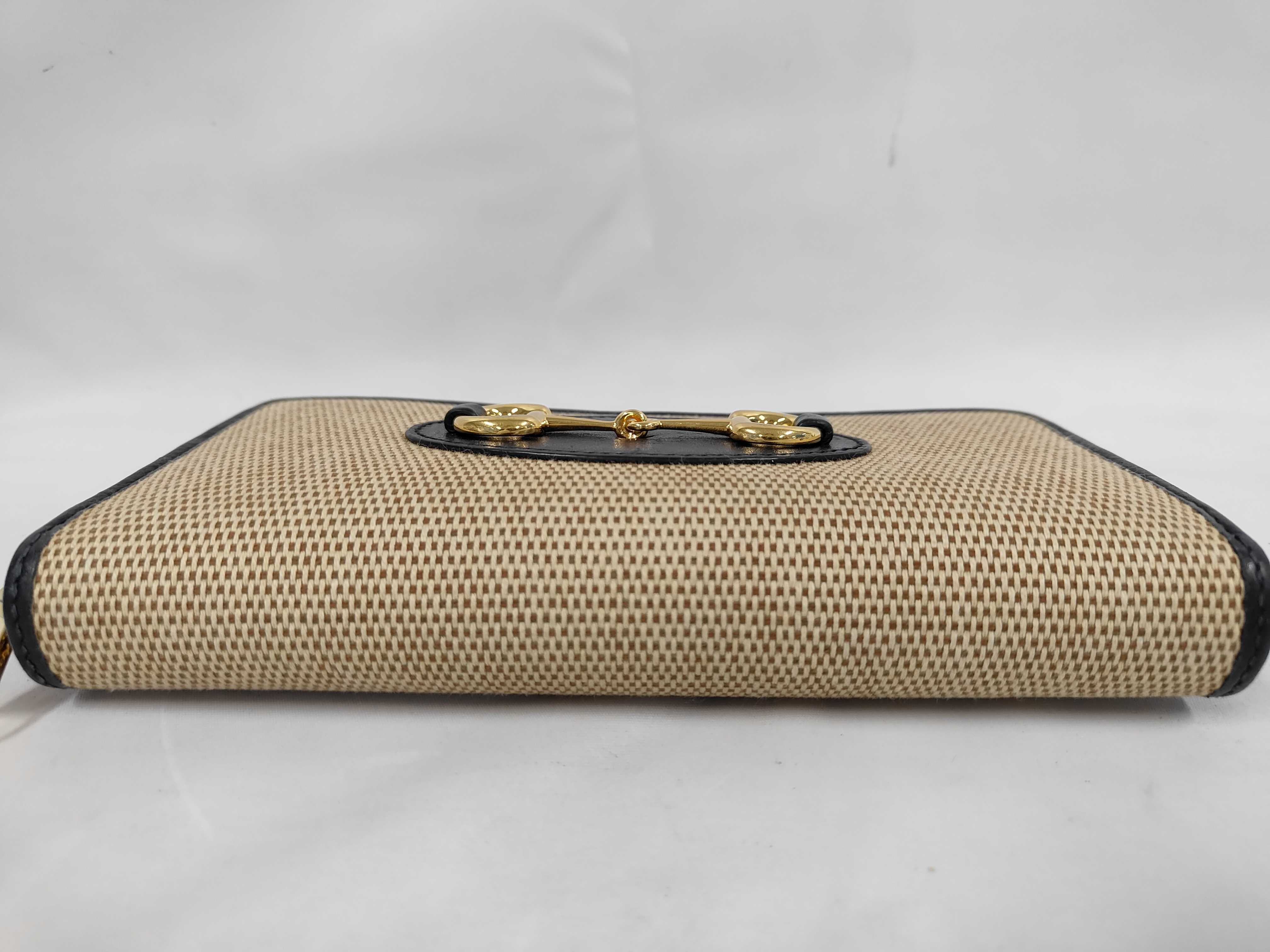 621889 Canvas 1955 Horsebit Round Zip Wallet — view 4