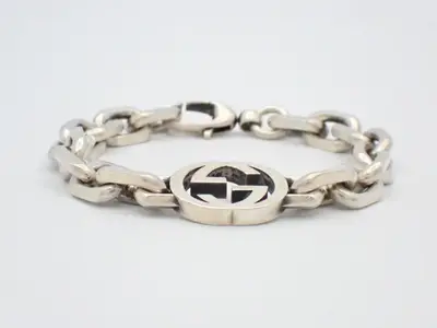 Interlocking G Bracelet, SV925 / 42.8g, Wrist circumference approx. 17cm