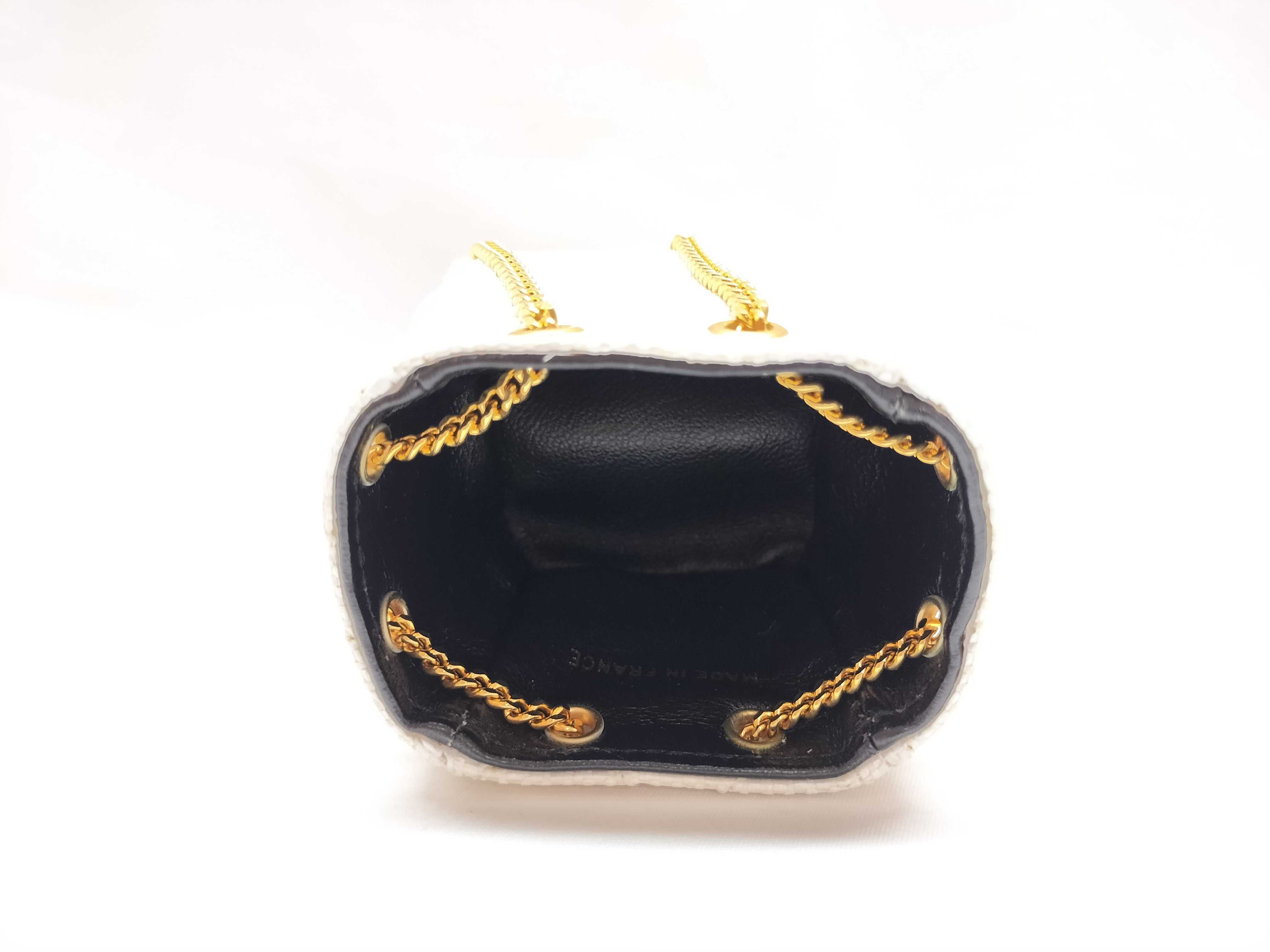 Coco Raffia Micro 1990s Vintage White Pouch — view 3