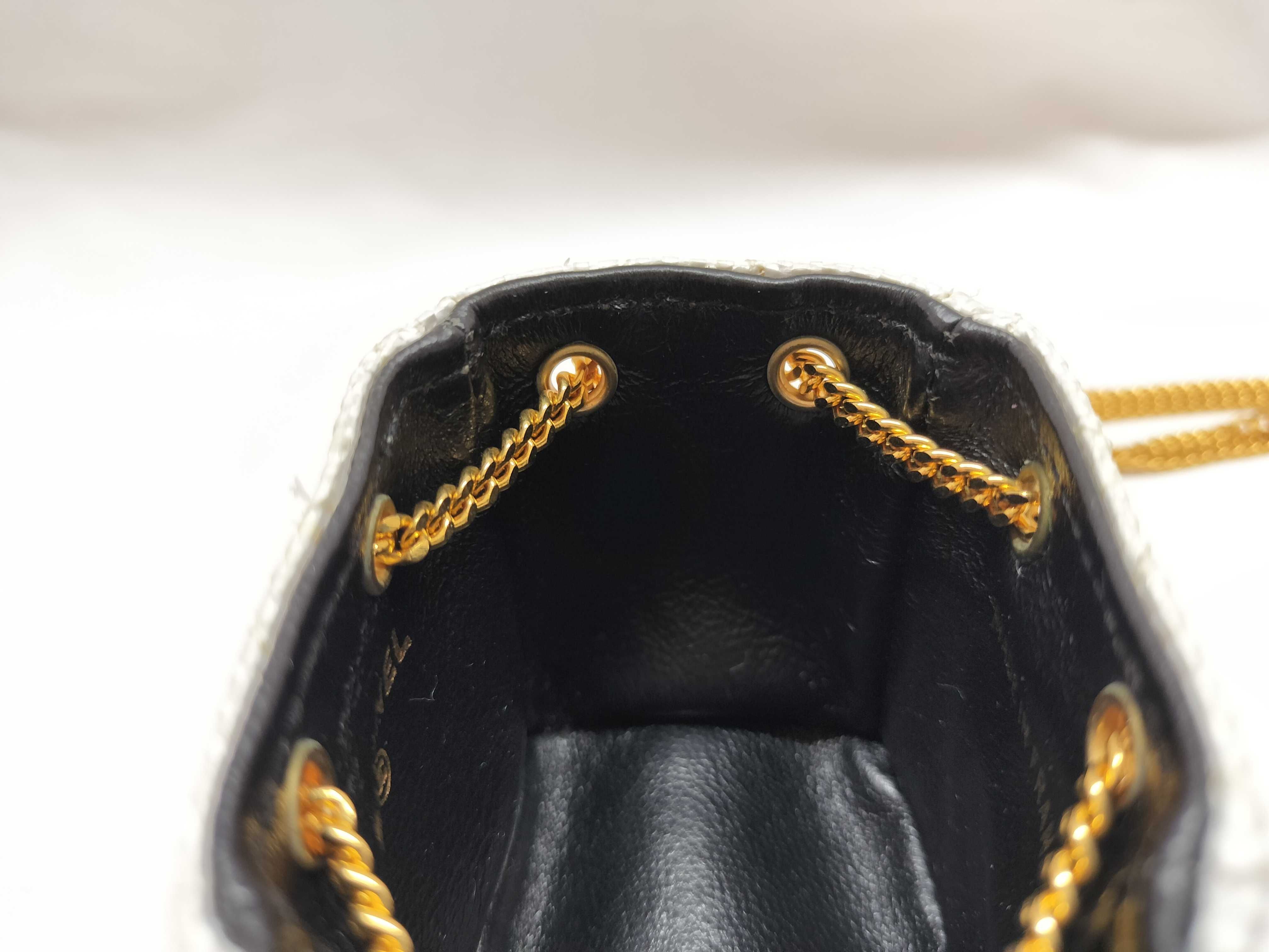 Coco Raffia Micro 1990s Vintage White Pouch — view 6