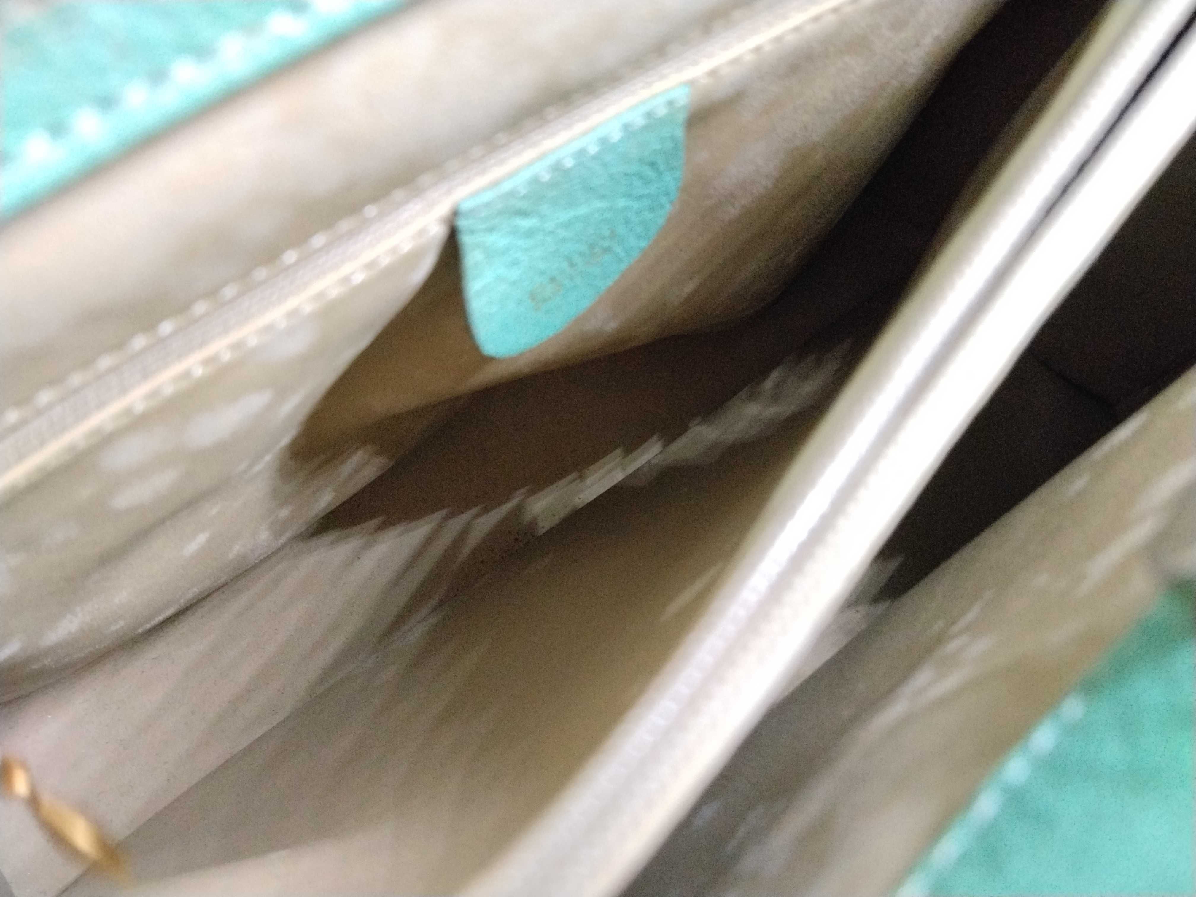 Bamboo Leather Turquoise Hand Tote Handbag — view 10