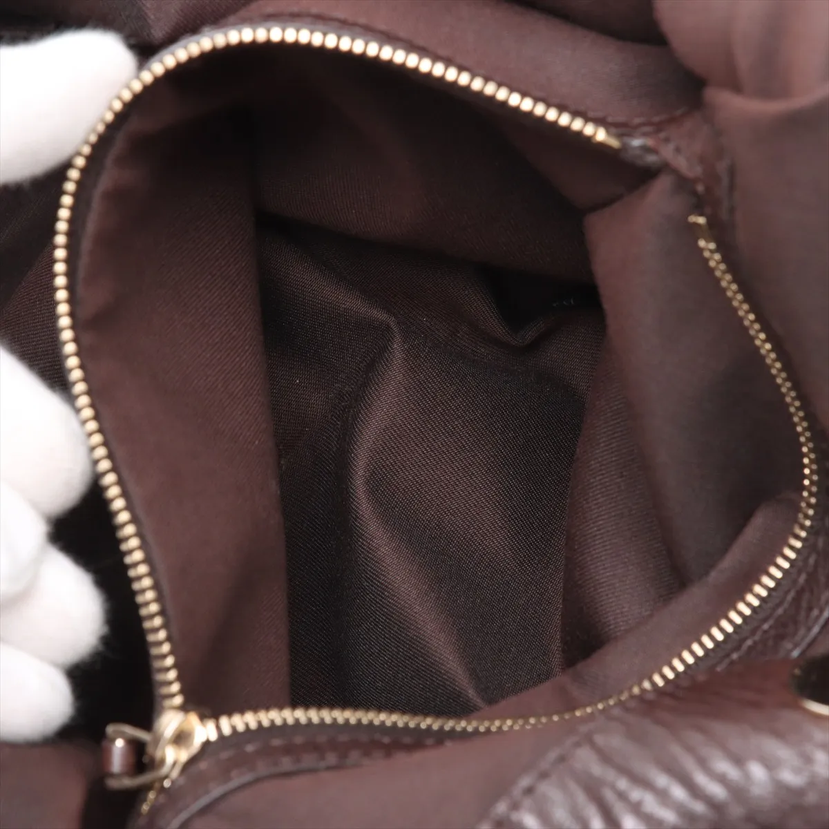 GG Canvas x Leather Shoulder Bag Beige x Brown 203504 — view 8