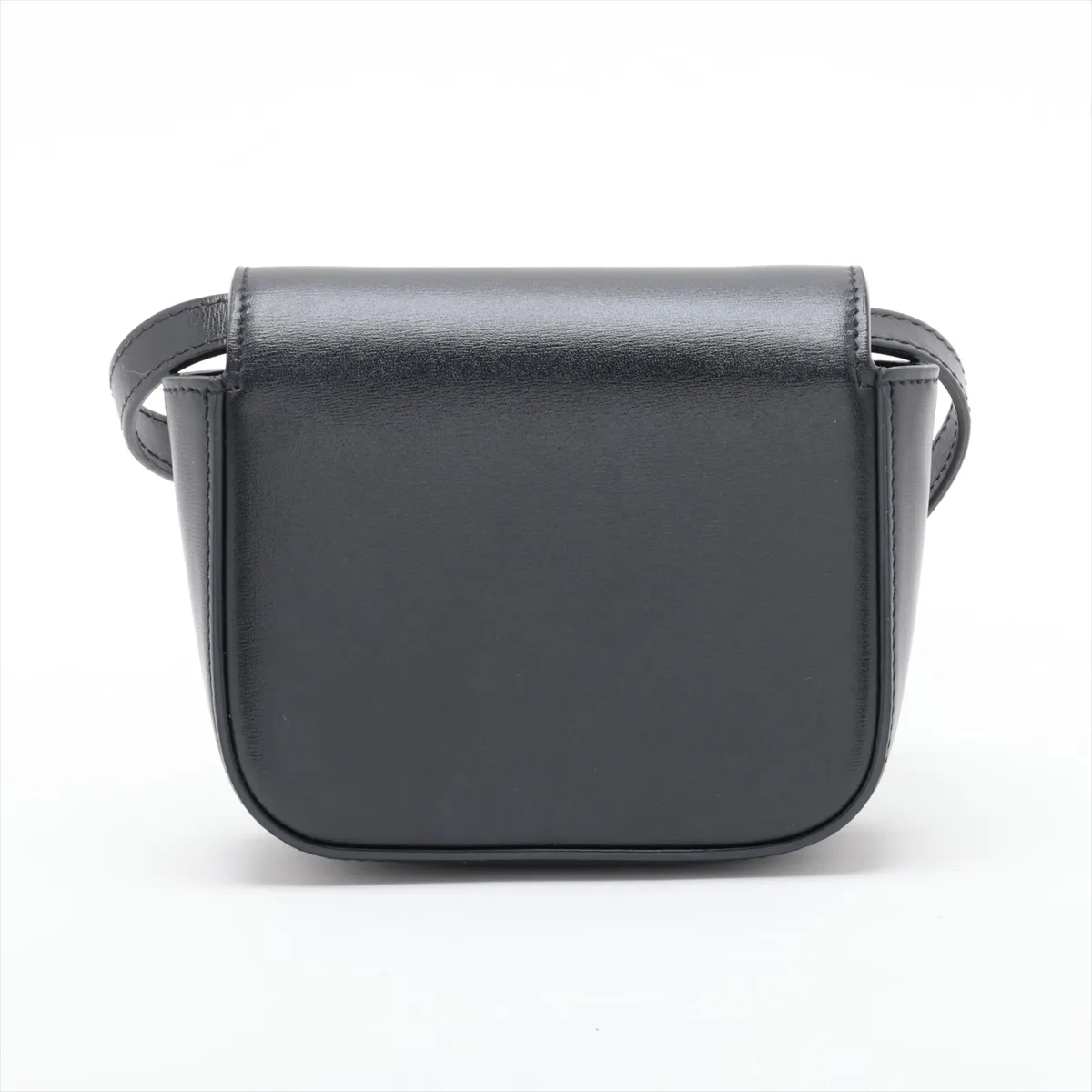 Triomphe Mini Claude Leather Shoulder Bag, Black — view 2