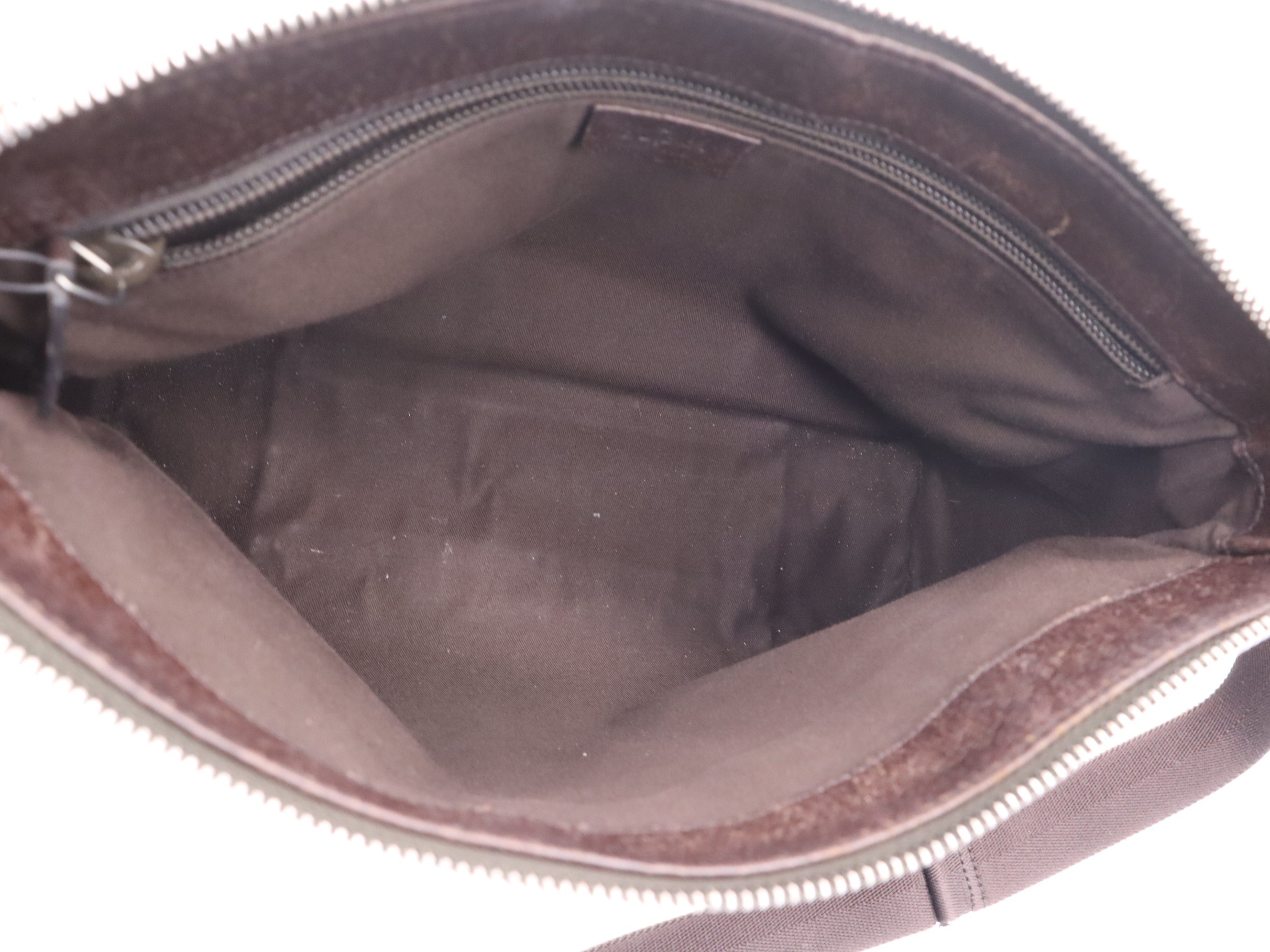 Canvas x Leather GG Canvas Shoulder Bag, Brown, Silver Hardware — view 7