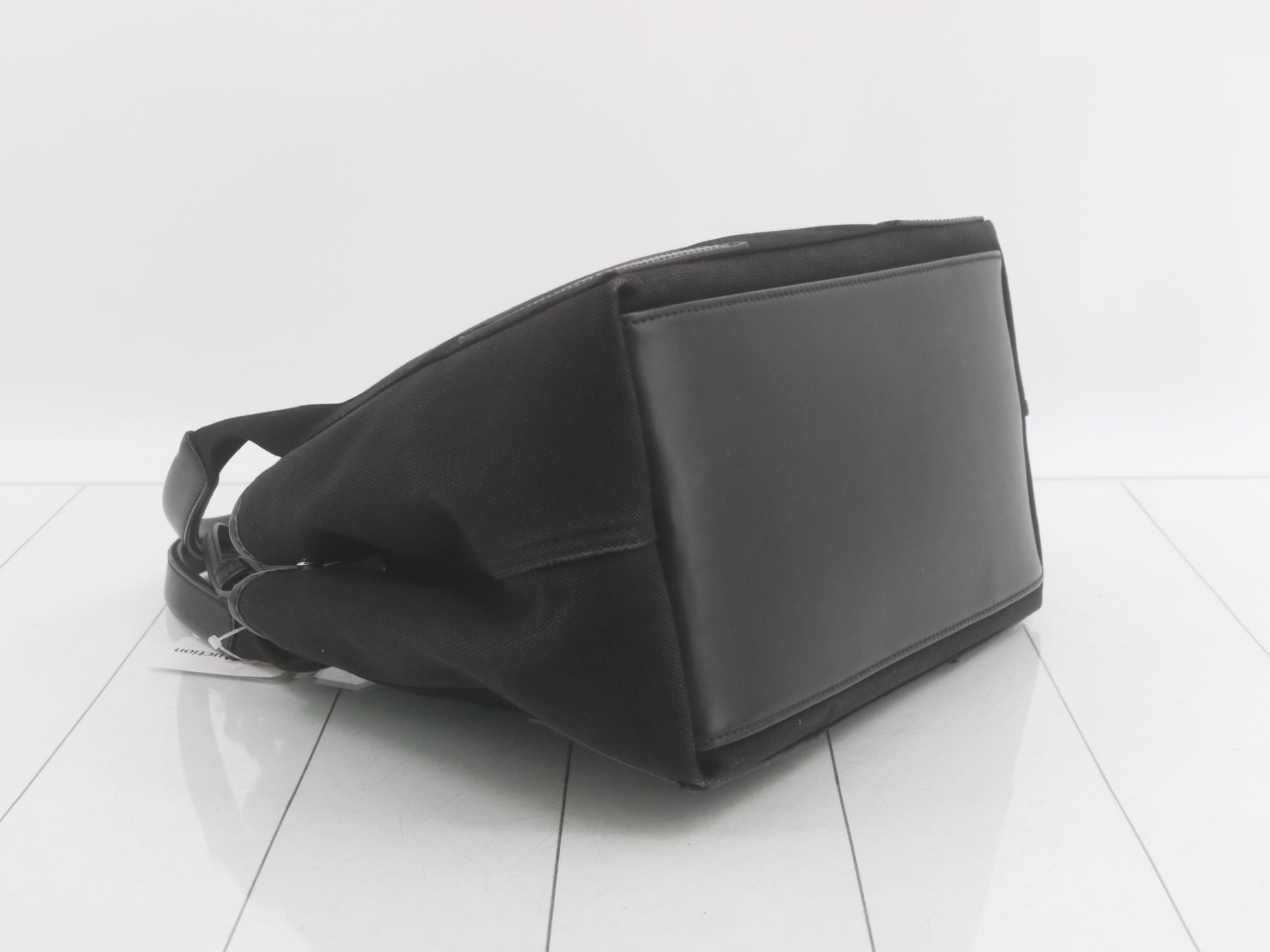 Navy Cabas Canvas/Leather Black — view 5