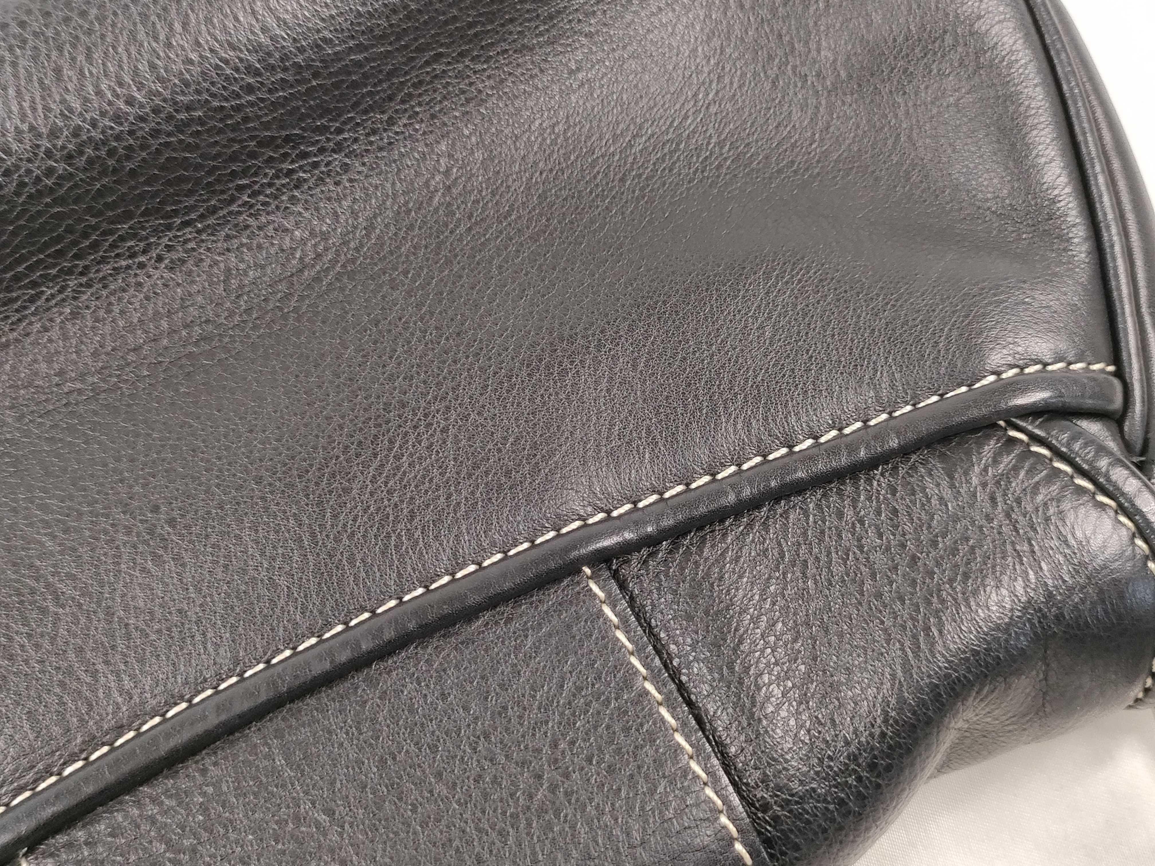 Logo CD Logo Leather Handbag Black Handbag — view 14