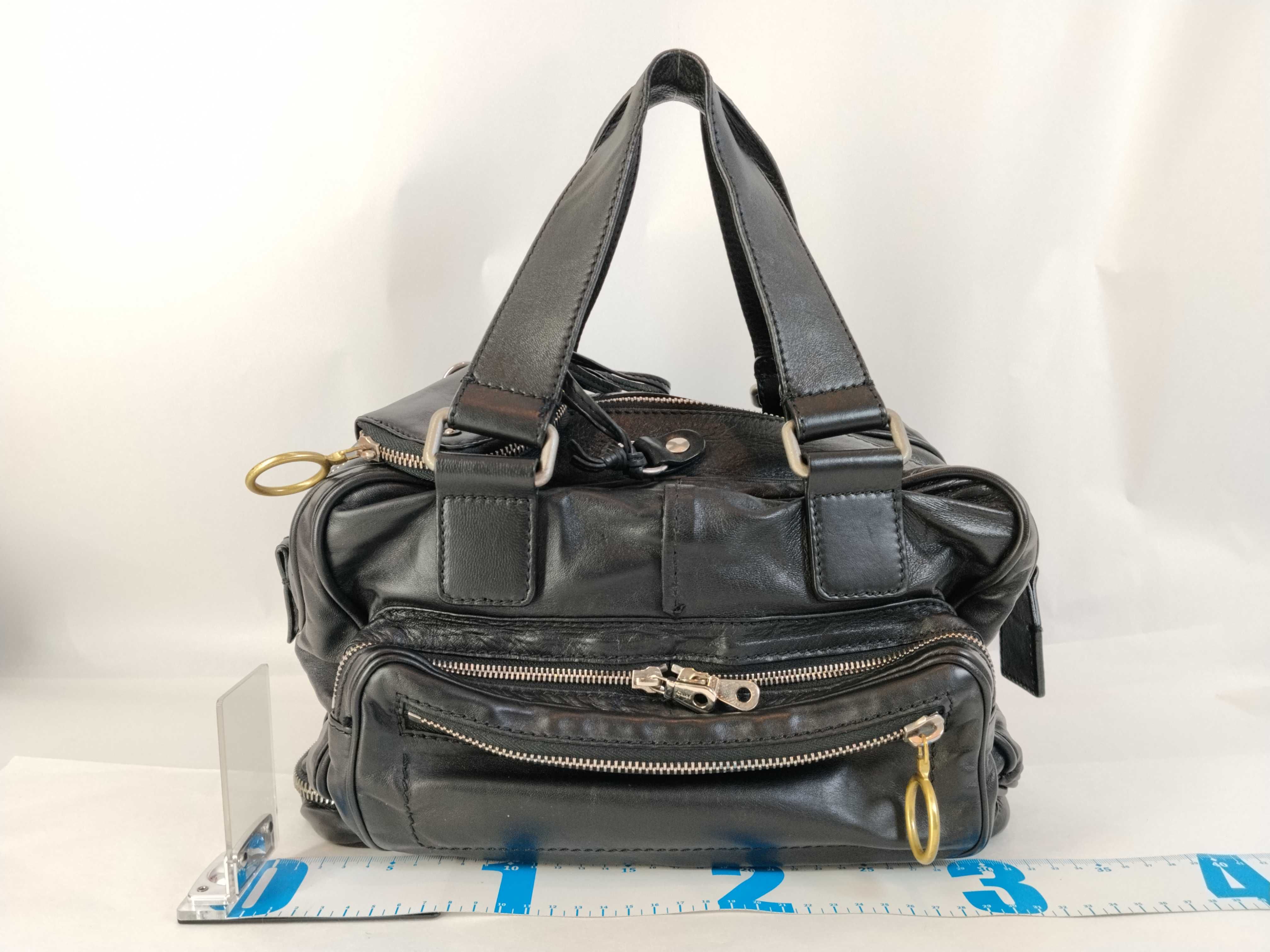Boston bag / Betty / Leather / Black handbag — view 2
