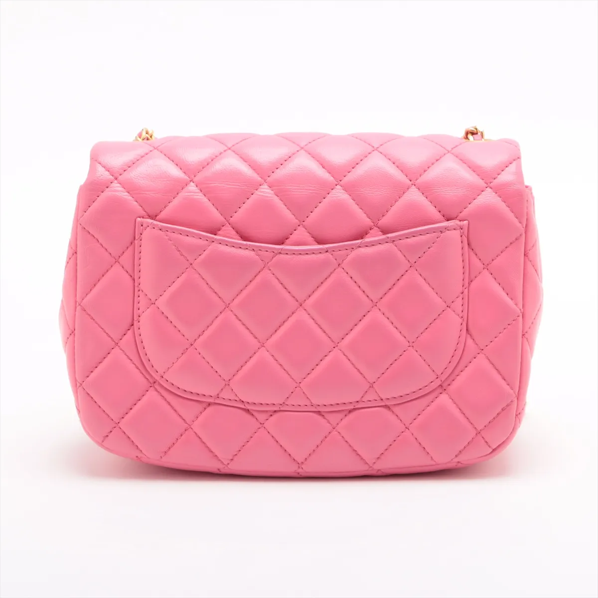 Matelasse Lambskin Single Flap Single Chain Bag Pink Gold Hardware U291U7A0 Random Plate — view 2