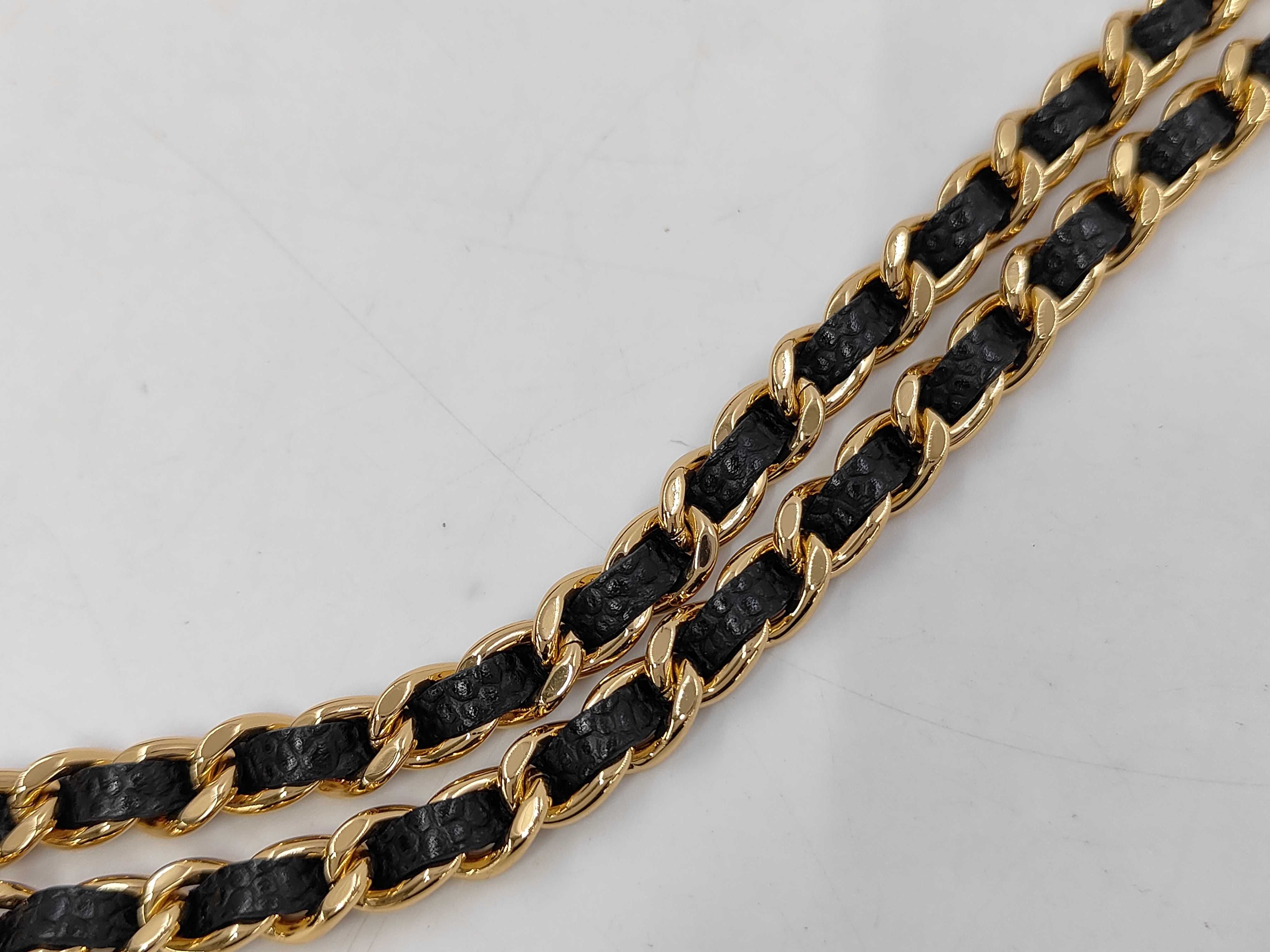 Matelassé Chain Wallet, Black Caviar Leather, Gold Hardware, Shoulder Bag — view 6
