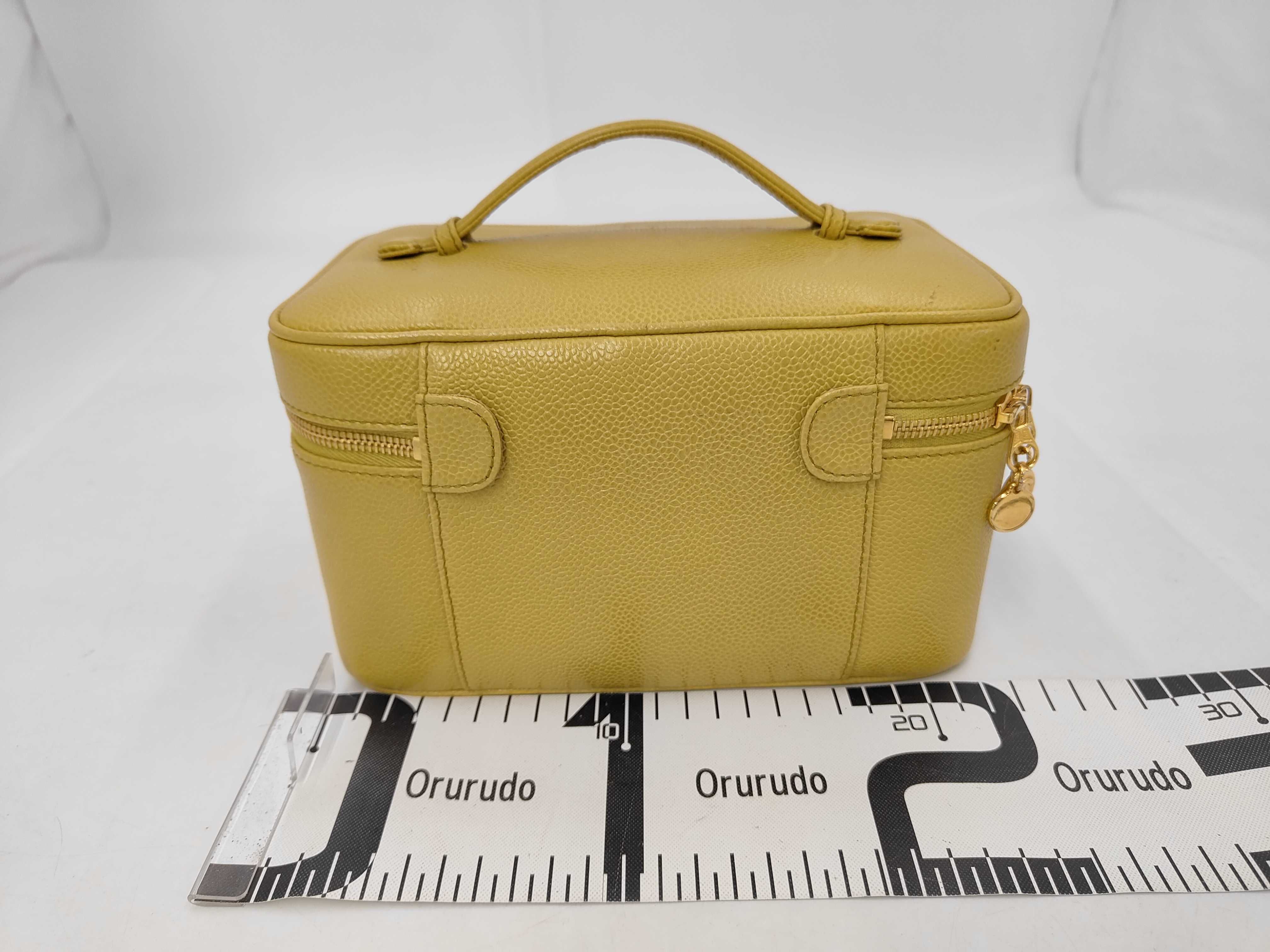 Caviar Skin Vanity Bag with Mirror (Handbag) — view 2