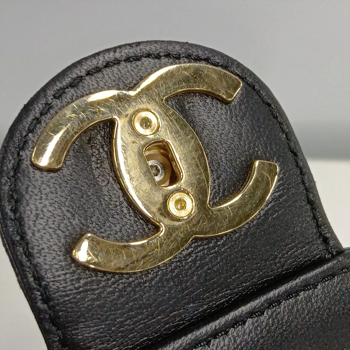 Matelassé Lambskin Vanity Bag, Black x Navy, Silver Hardware, 29261951, Serial Number 29 — view 13